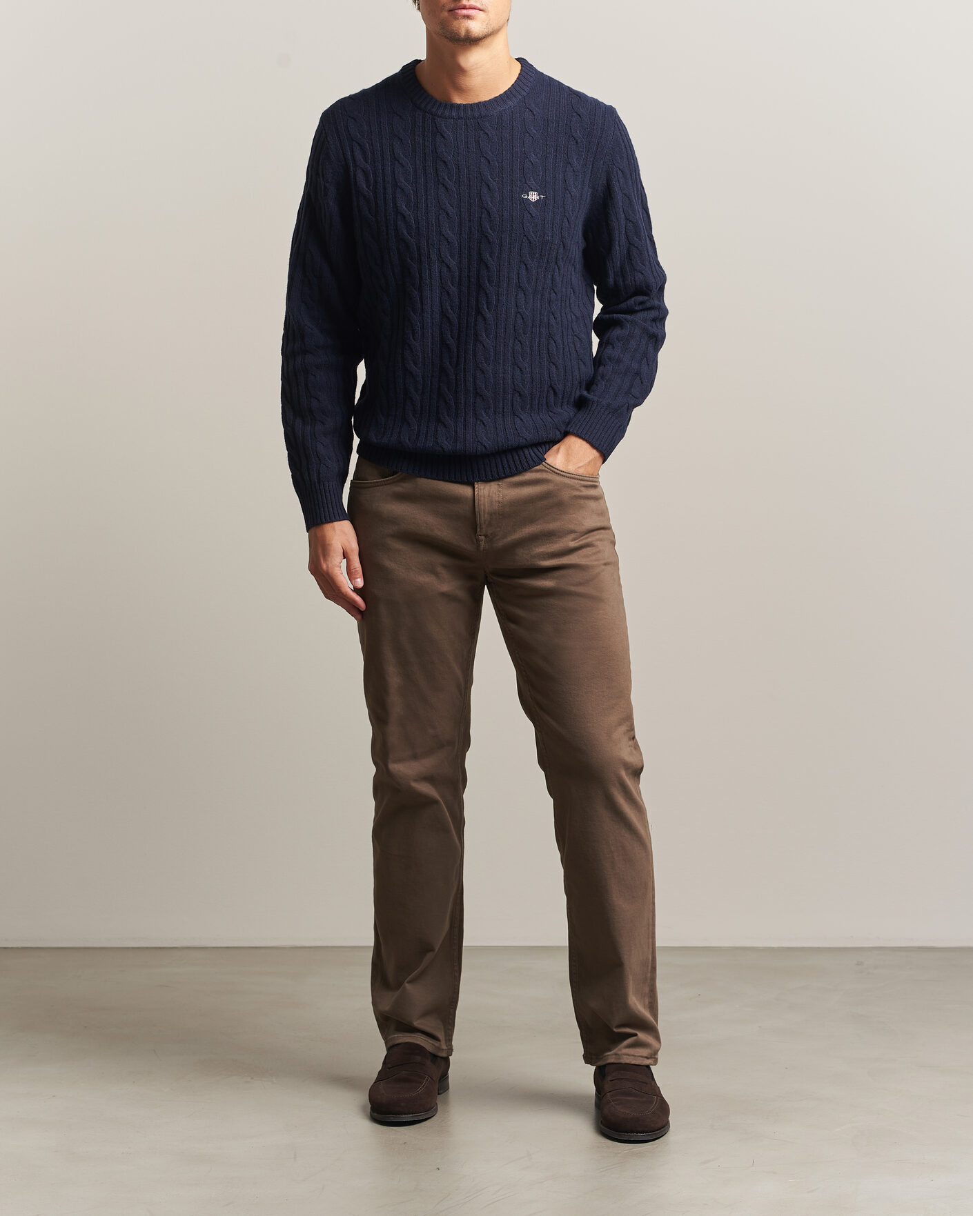 Uomini | Pantaloni | Gant | Regular Fit Moleskin 5-Pocket Pants Faded Taupe