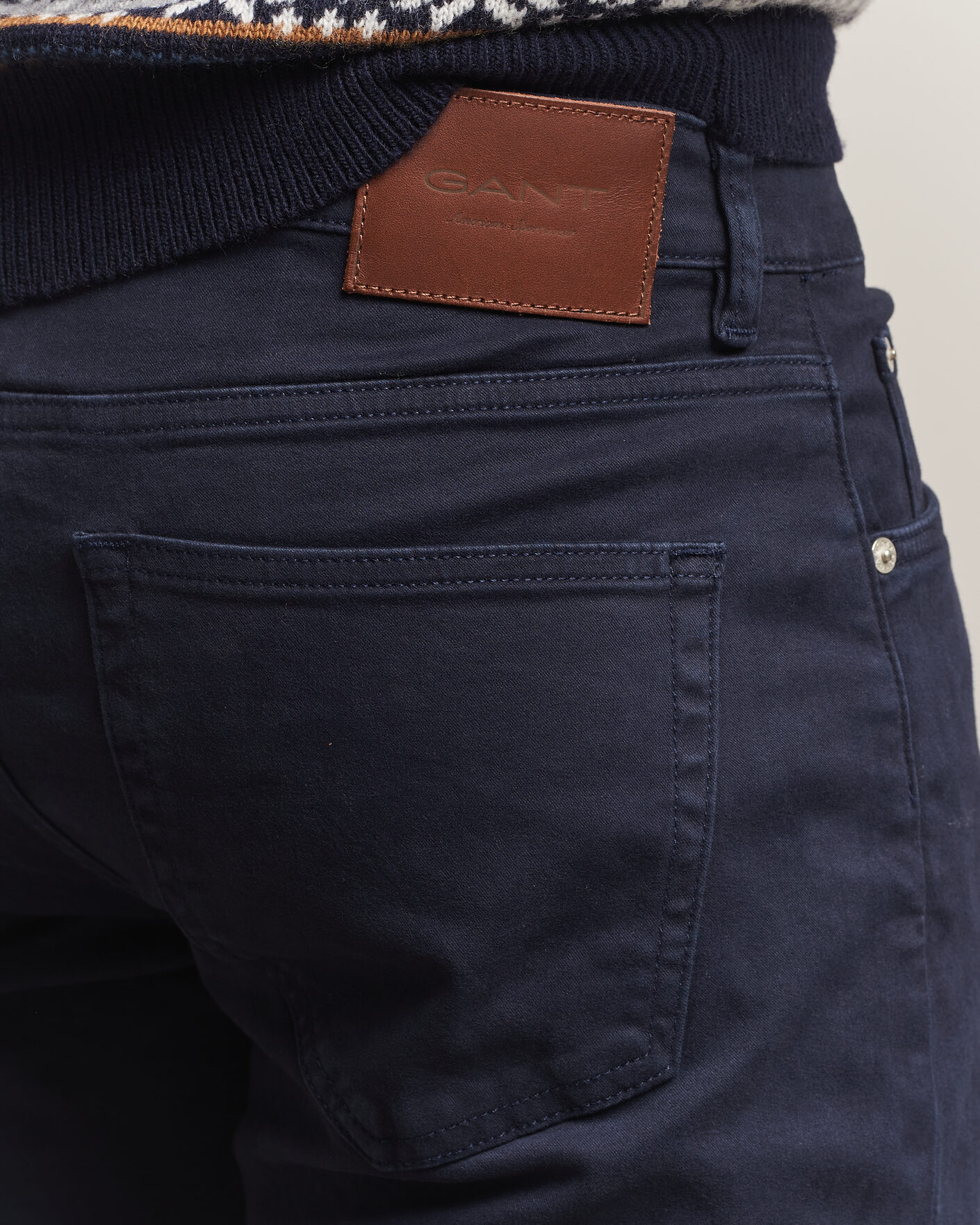 Uomini | Pantaloni | Gant | Regular Fit Moleskin 5-Pocket Pants Evening Blue