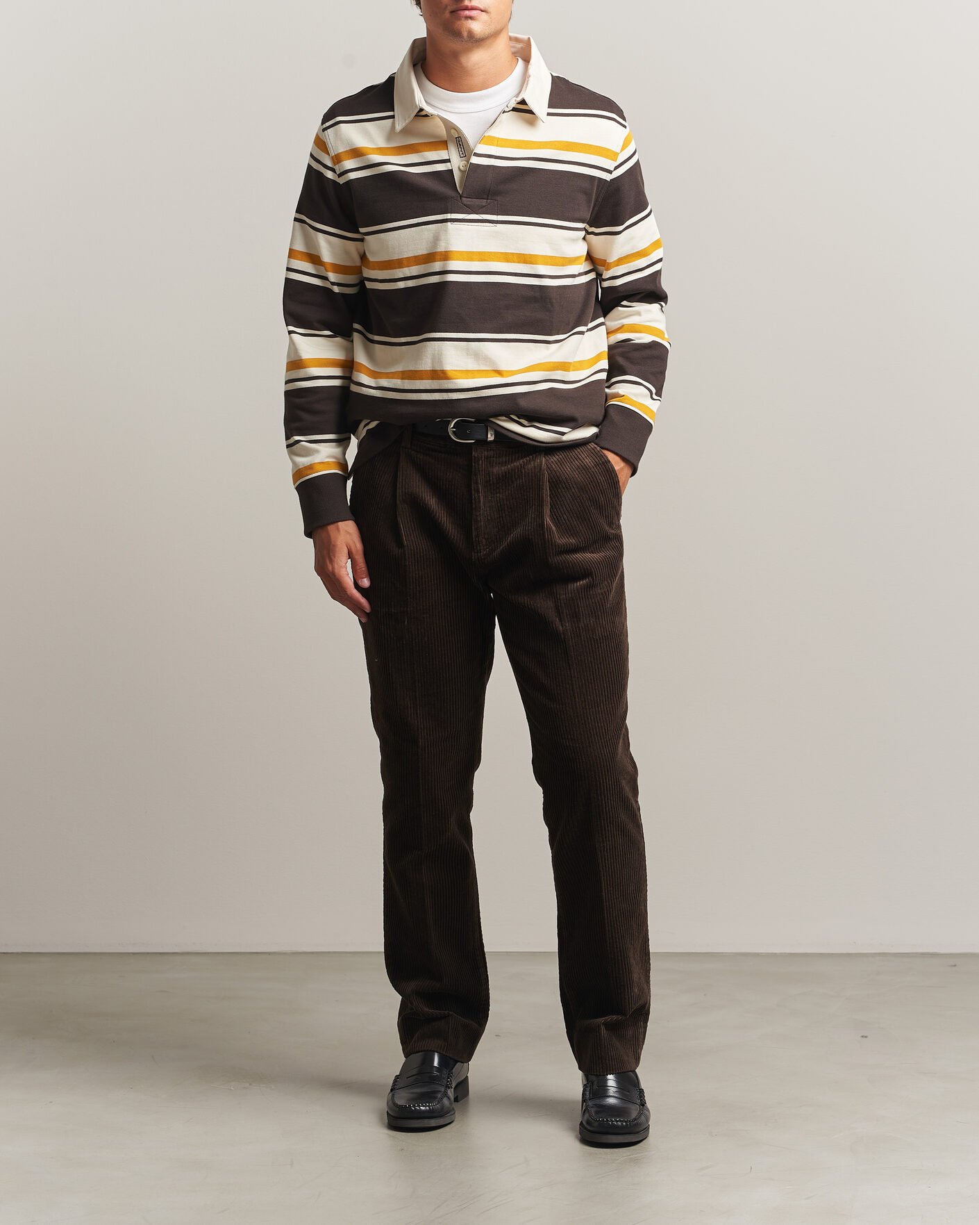 Uomini | Pantaloni | Gant | Corduroy Trousers Black Brown