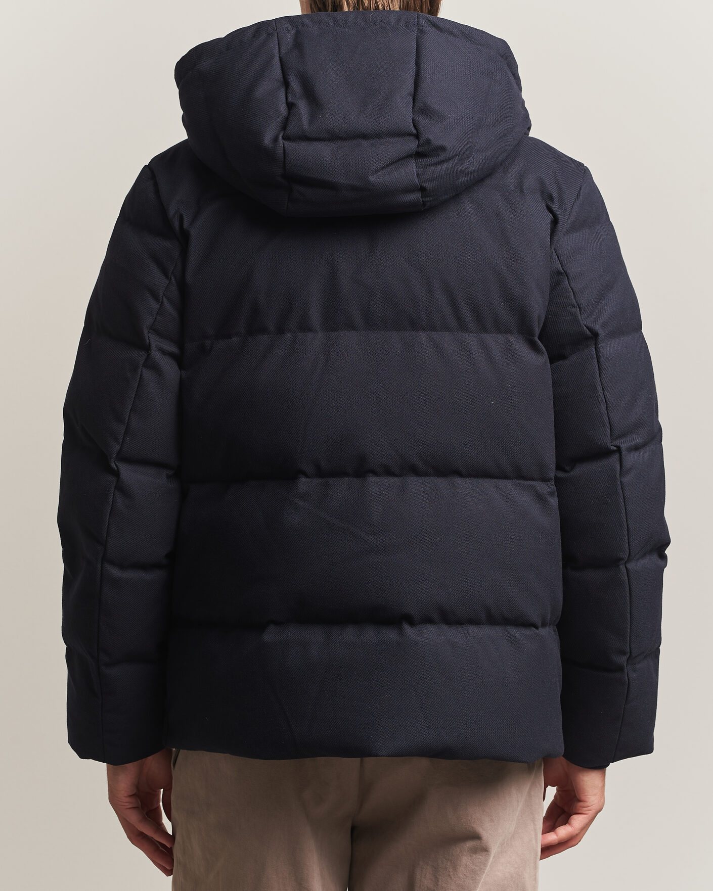 Uomini | Giacche | Gant | Flannel Down Hooded Jacket Evening Blue