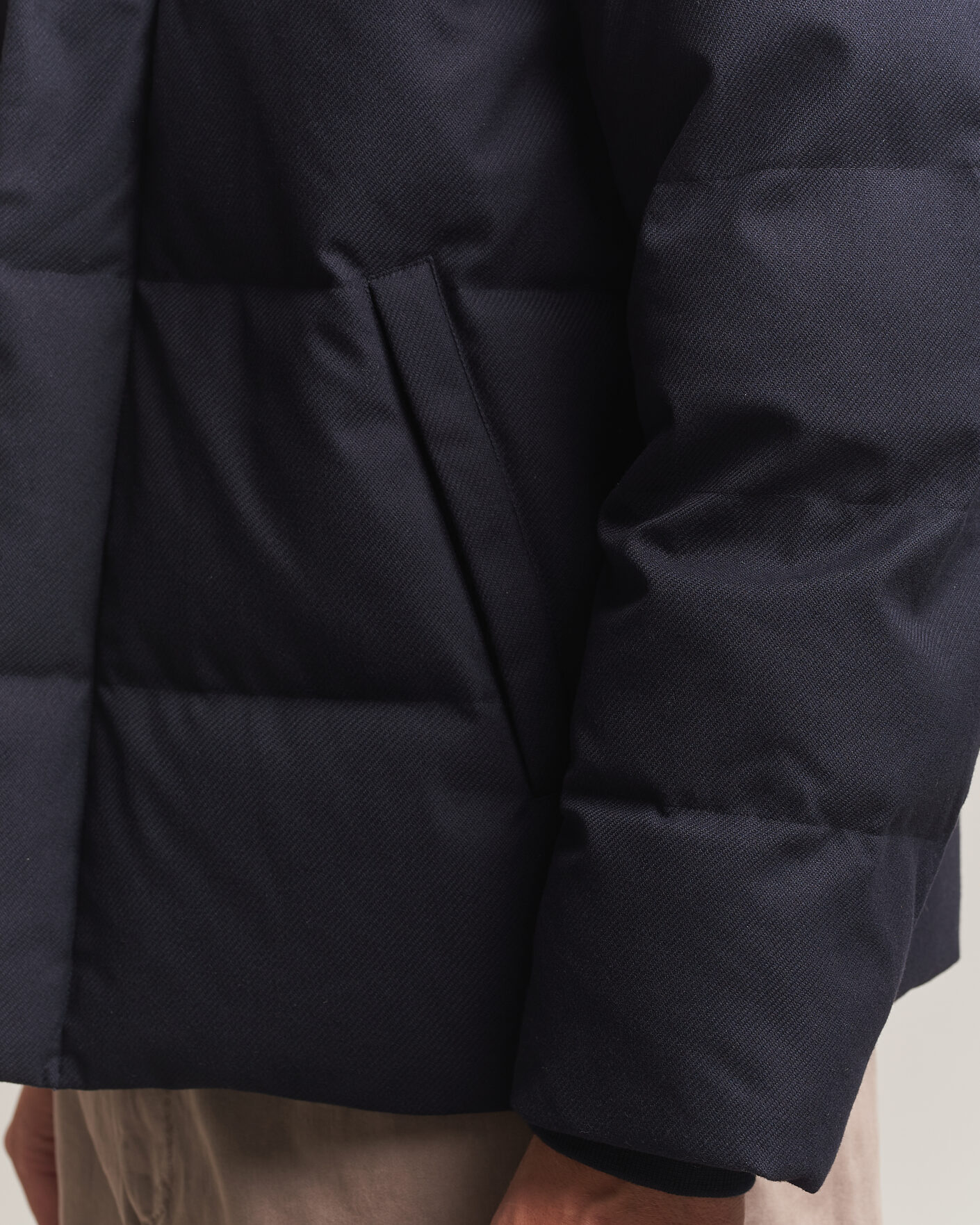 Uomini | Giacche | Gant | Flannel Down Hooded Jacket Evening Blue