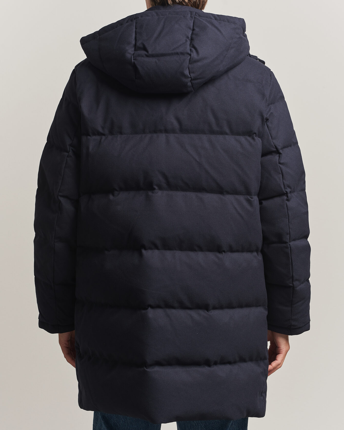 Uomini | Giacche | Gant | Flannel Down Hooded Parka Evening Blue