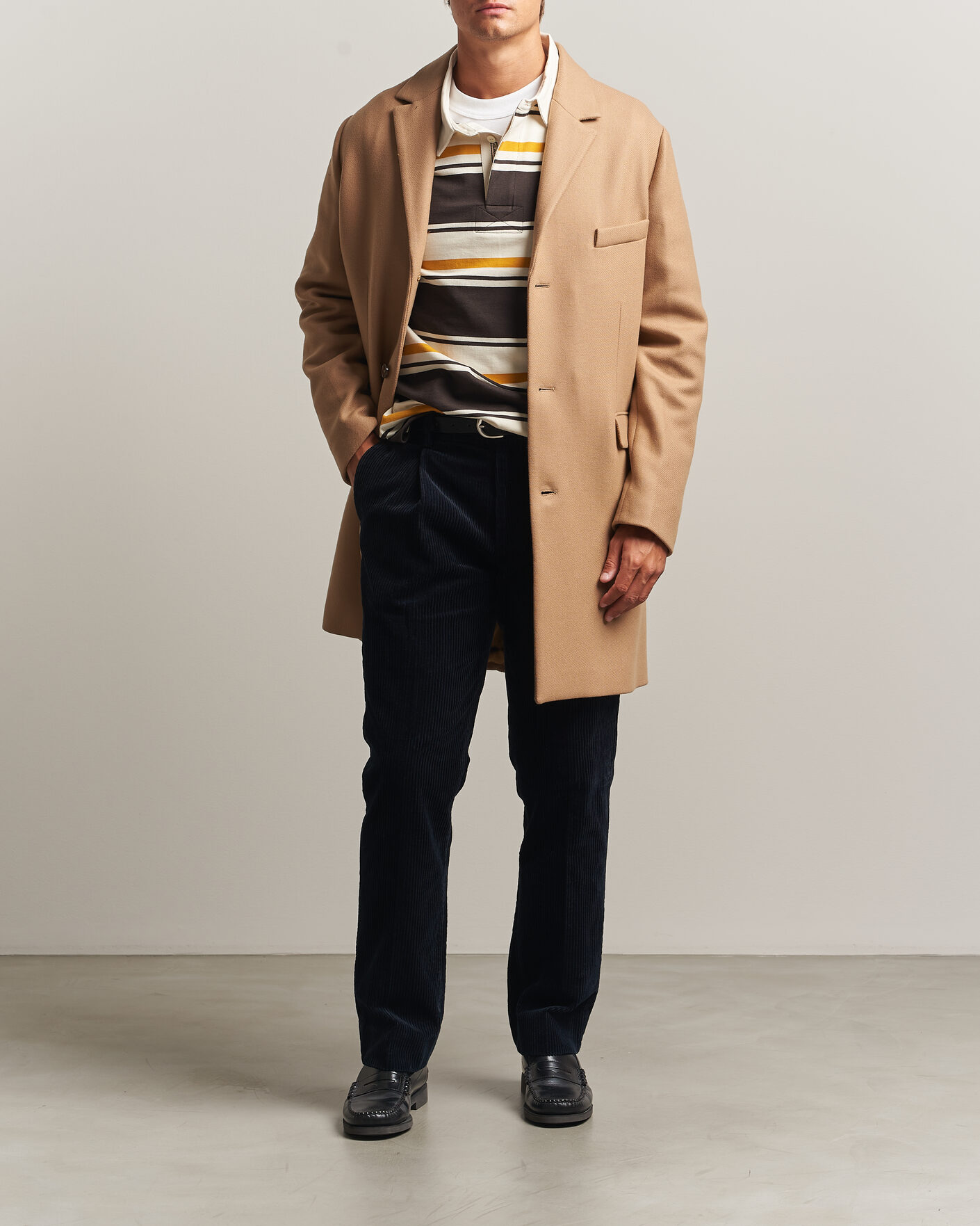 Uomini | Giacche | Gant | Classic Wool/Cashmere Coat Light Taupe