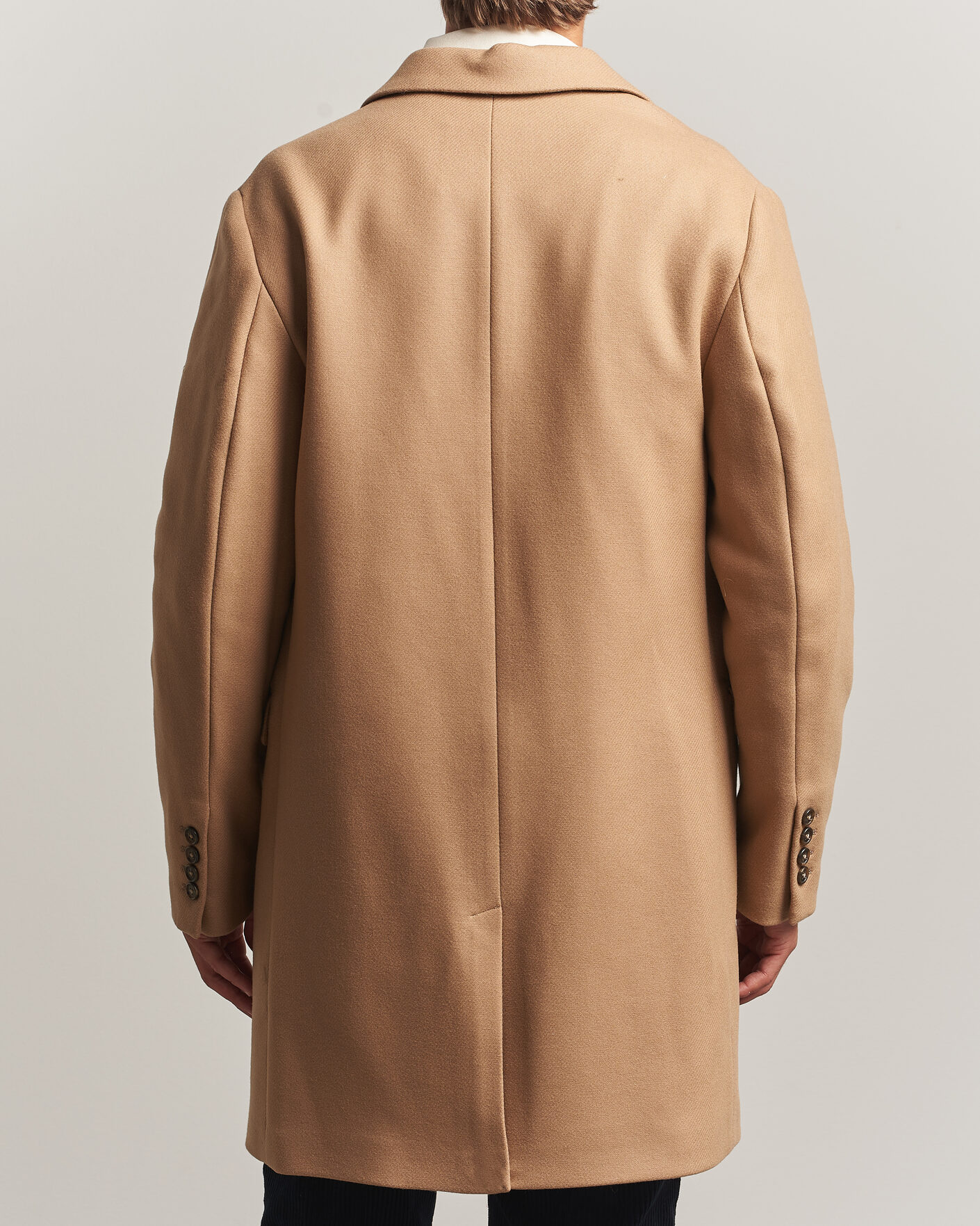 Uomini | Giacche | Gant | Classic Wool/Cashmere Coat Light Taupe