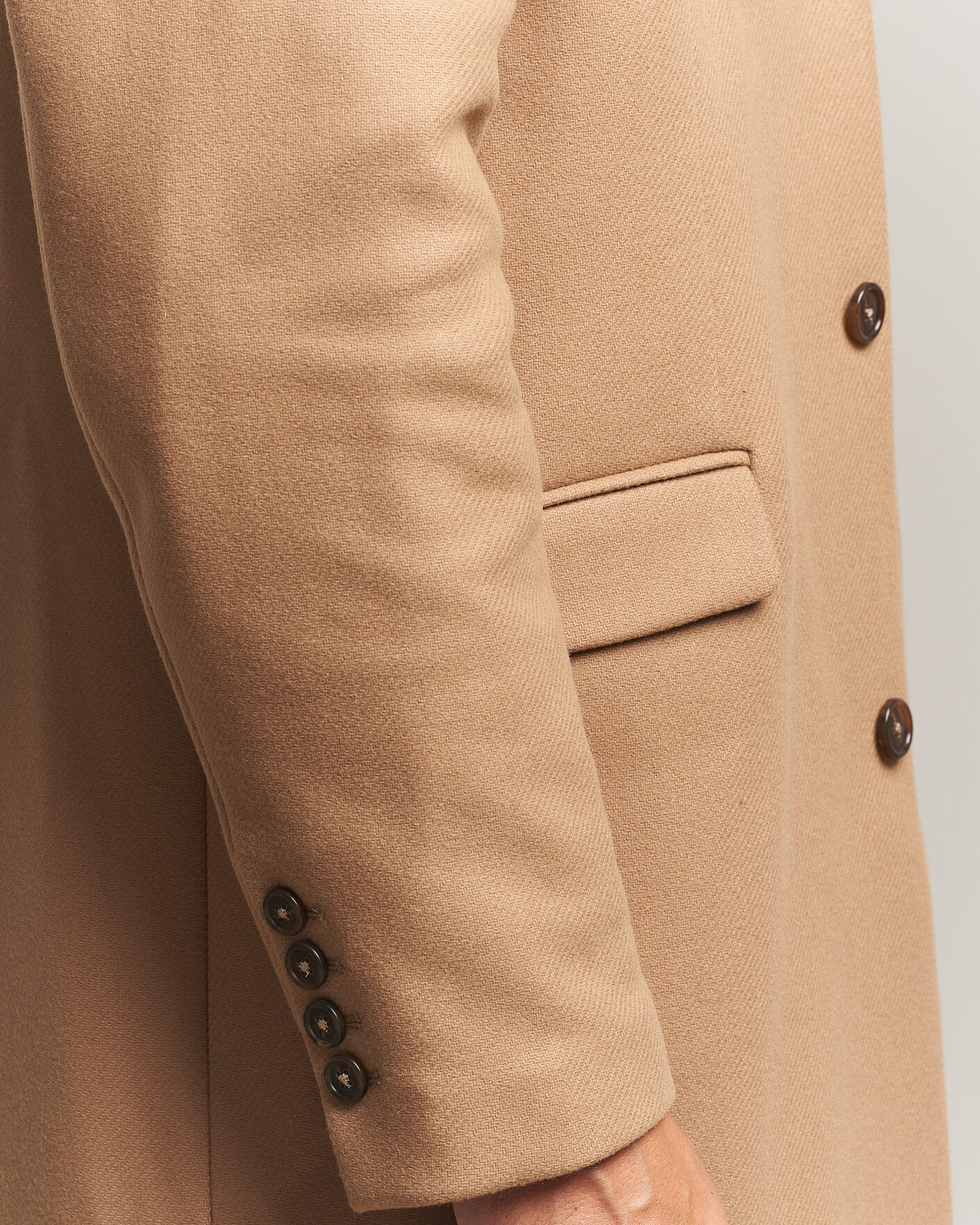 Uomini | Giacche | Gant | Classic Wool/Cashmere Coat Light Taupe