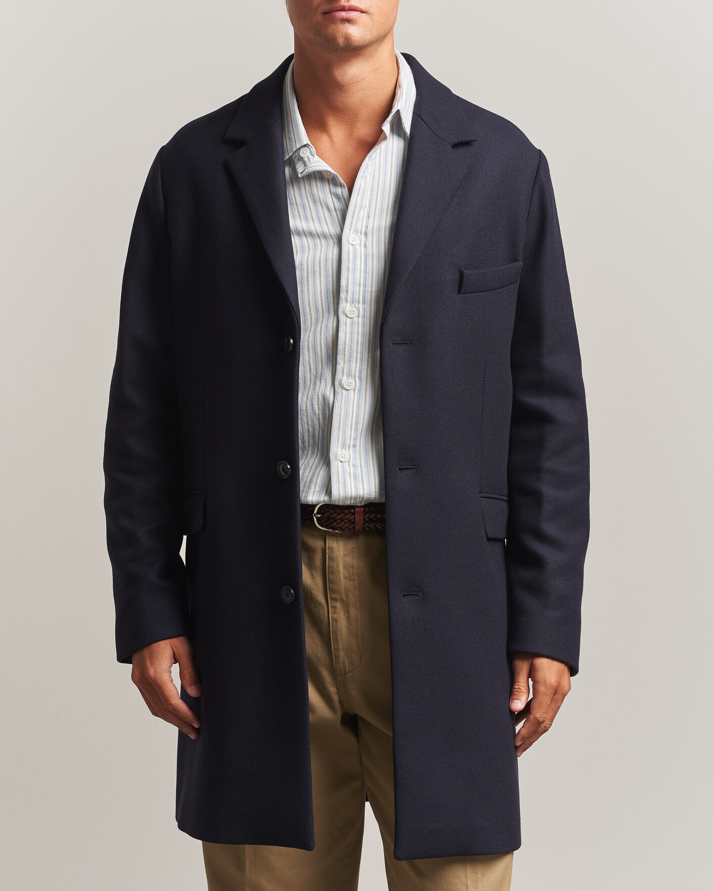 Uomini | Giacche | Gant | Classic Wool/Cashmere Coat Evening Blue