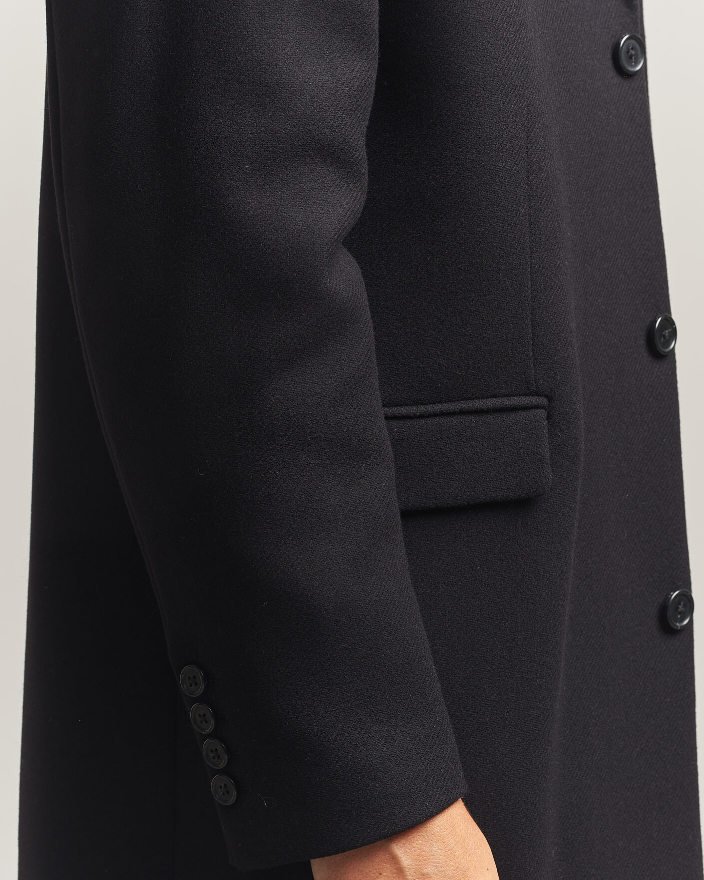 Uomini | Giacche | Gant | Classic Wool/Cashmere Coat Black