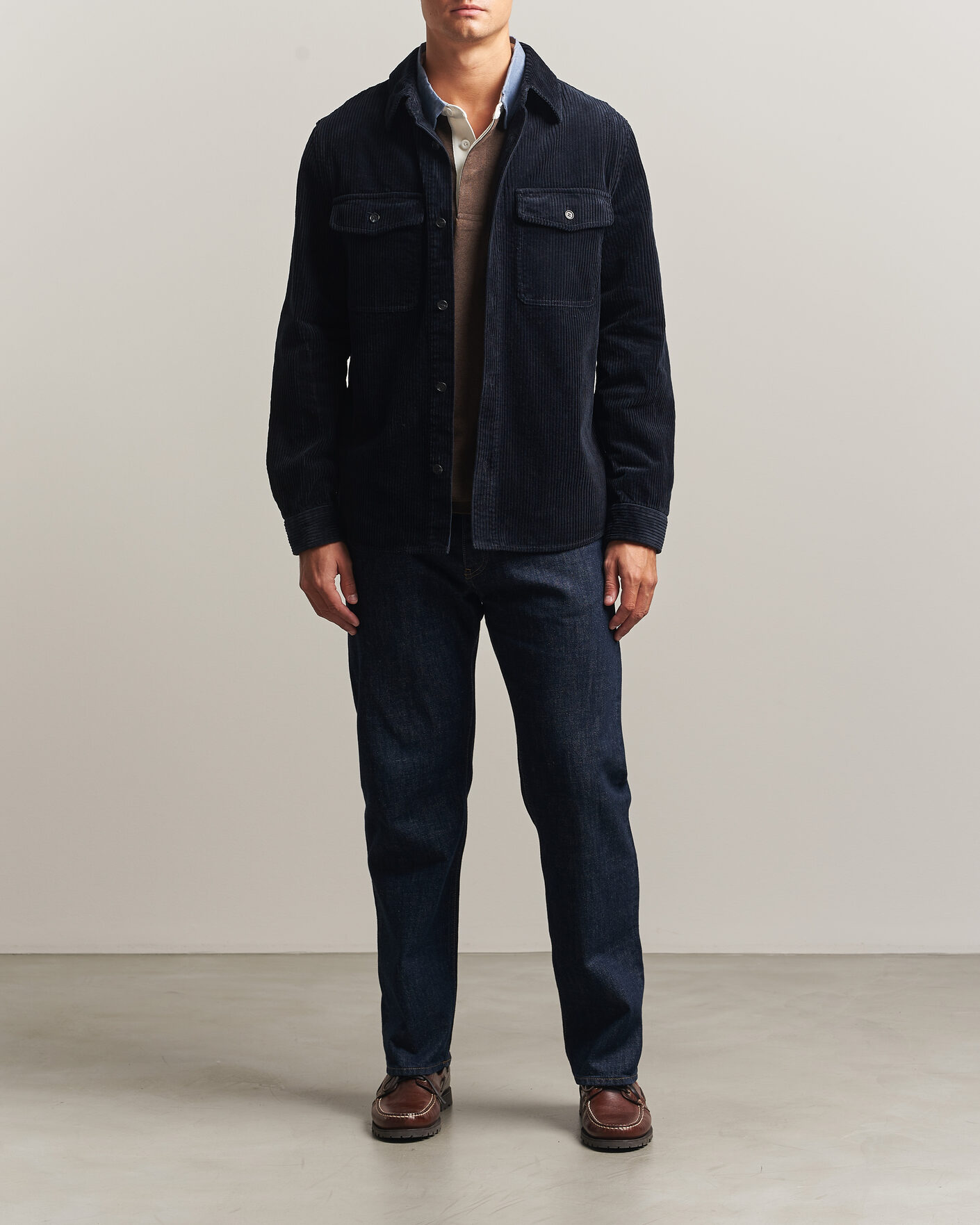Uomini | Camicie | Gant | Regular Fit Corduroy Overshirt Evening Blue