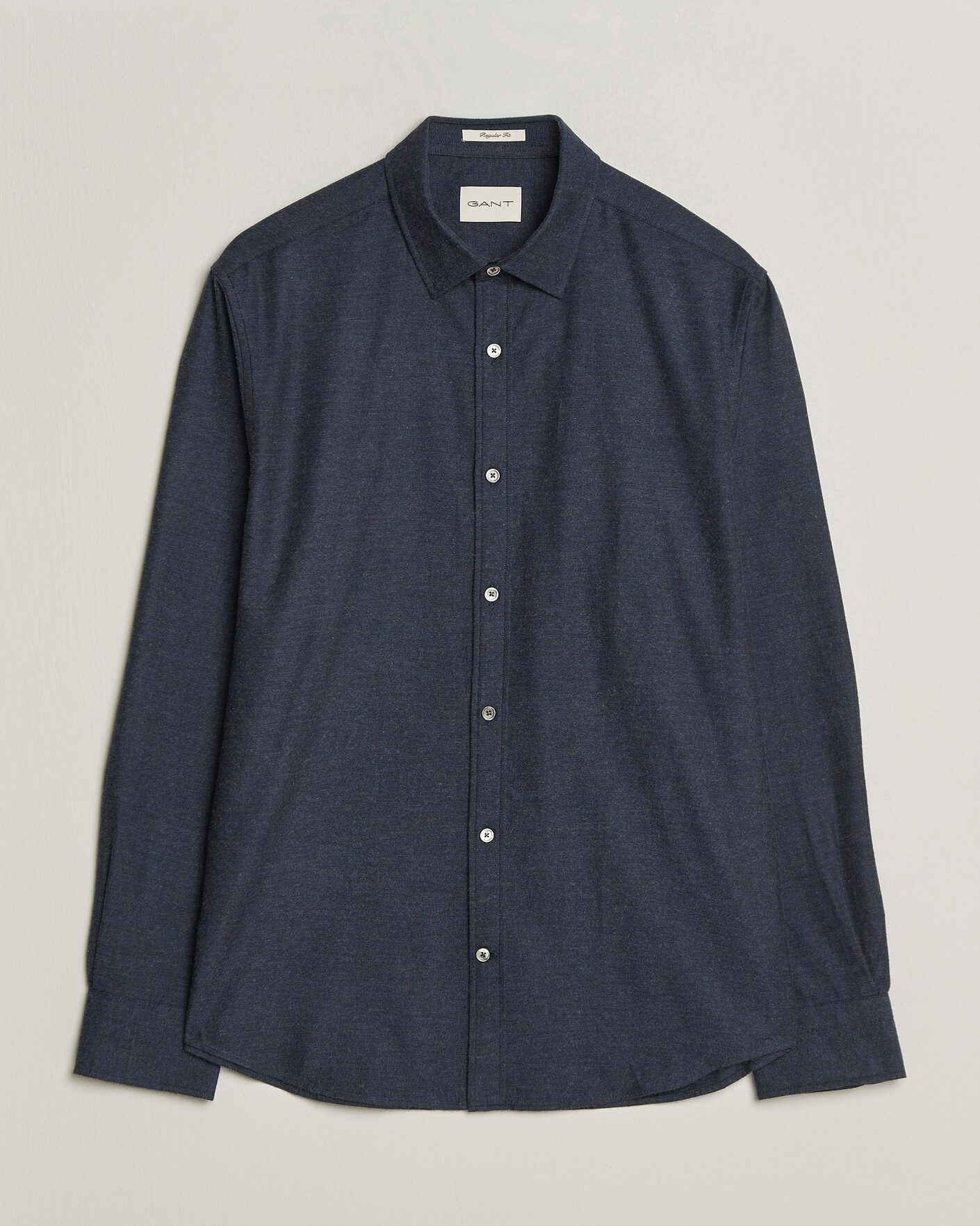 Uomini | Camicie | Gant | Regular Fit Flannel Shirt Dark Navy Melange