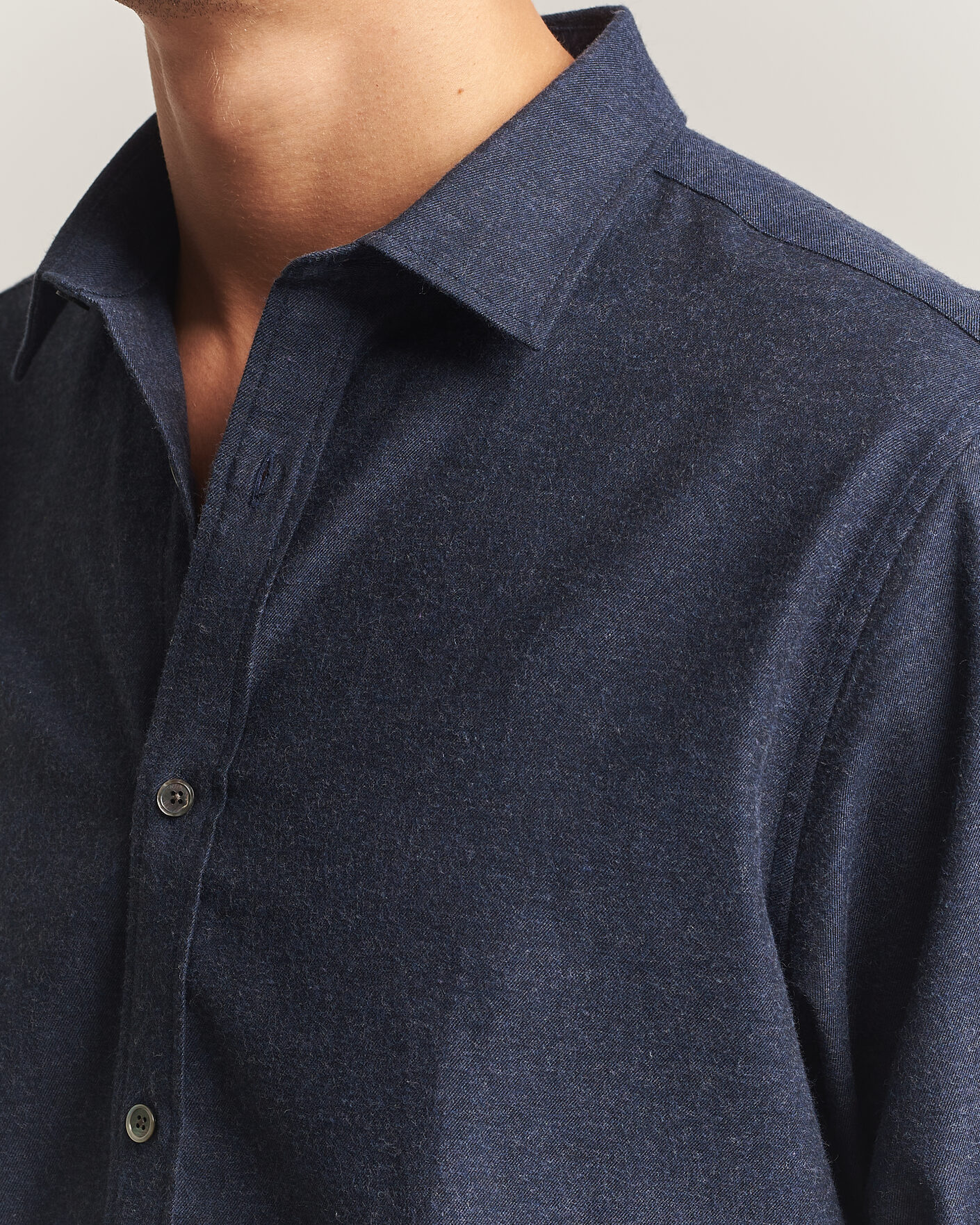Uomini | Camicie | Gant | Regular Fit Flannel Shirt Dark Navy Melange