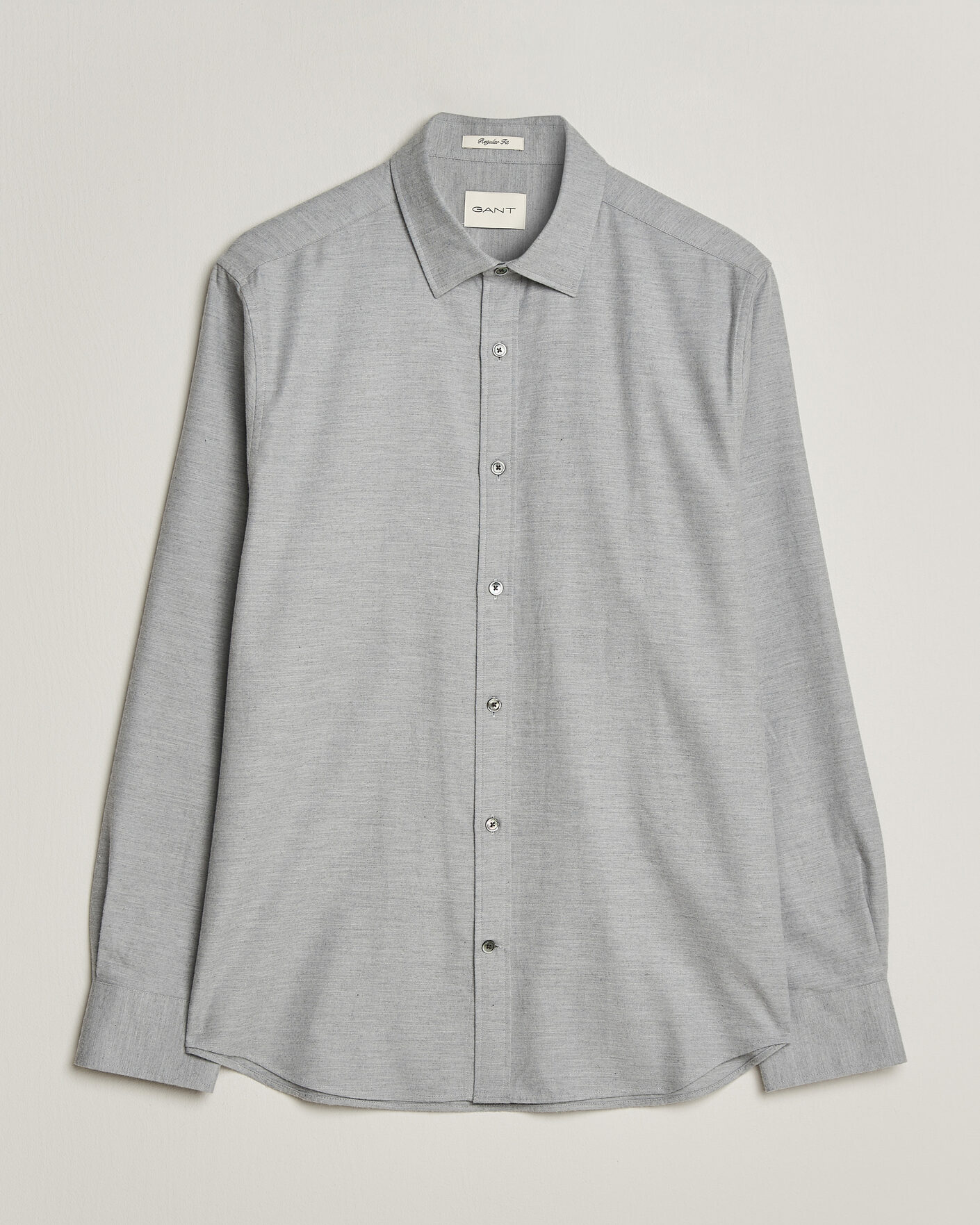 Uomini | Camicie | Gant | Regular Fit Flannel Shirt Grey Melange
