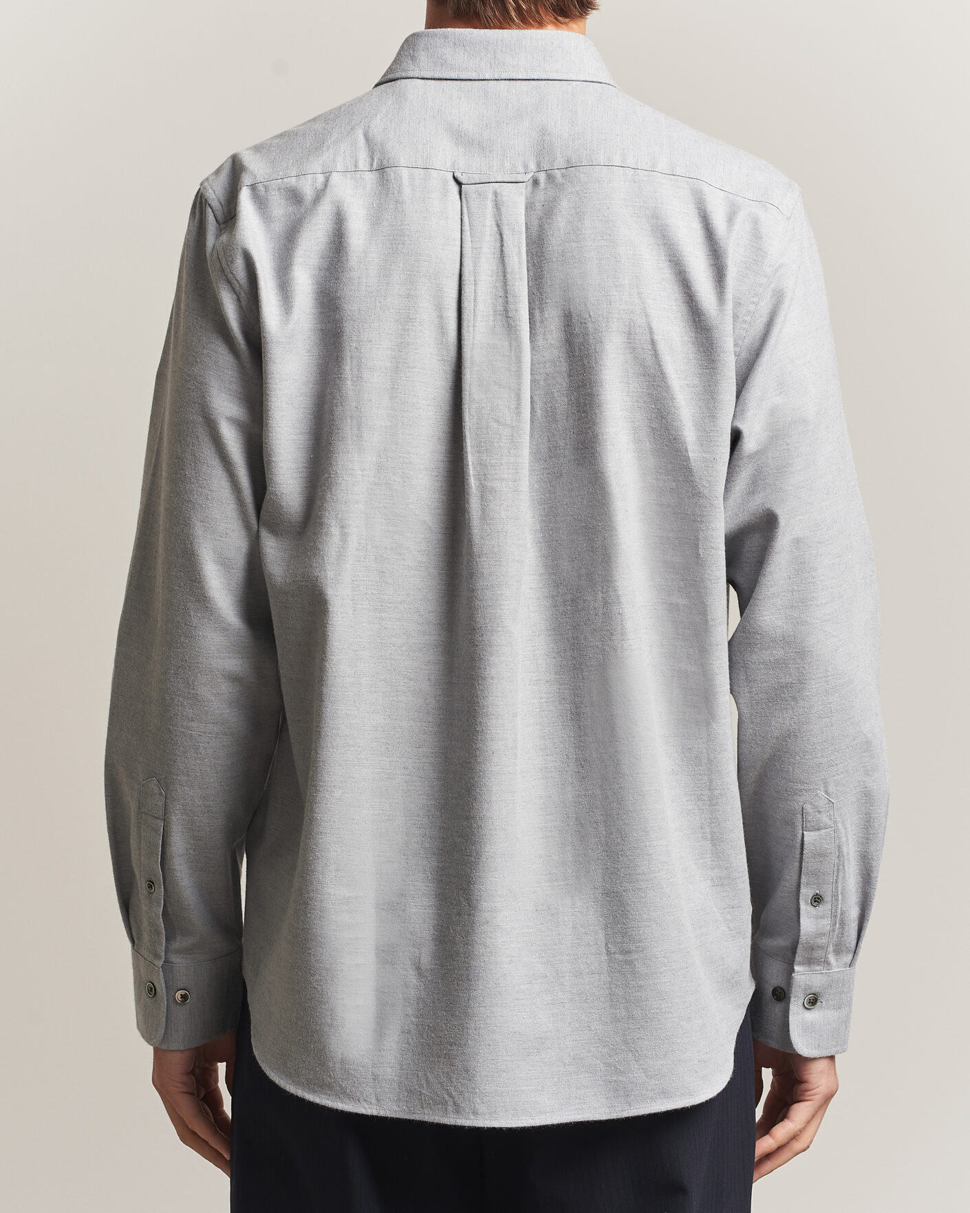 Uomini | Camicie | Gant | Regular Fit Flannel Shirt Grey Melange
