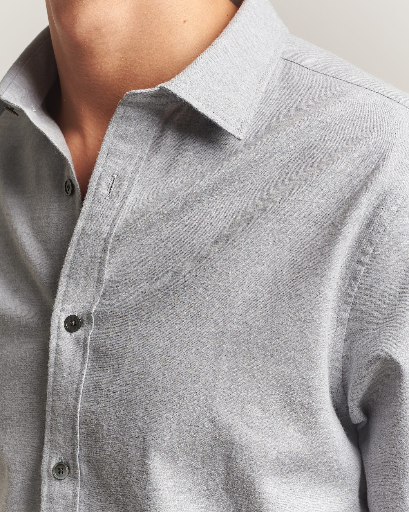 Uomini | Camicie | Gant | Regular Fit Flannel Shirt Grey Melange