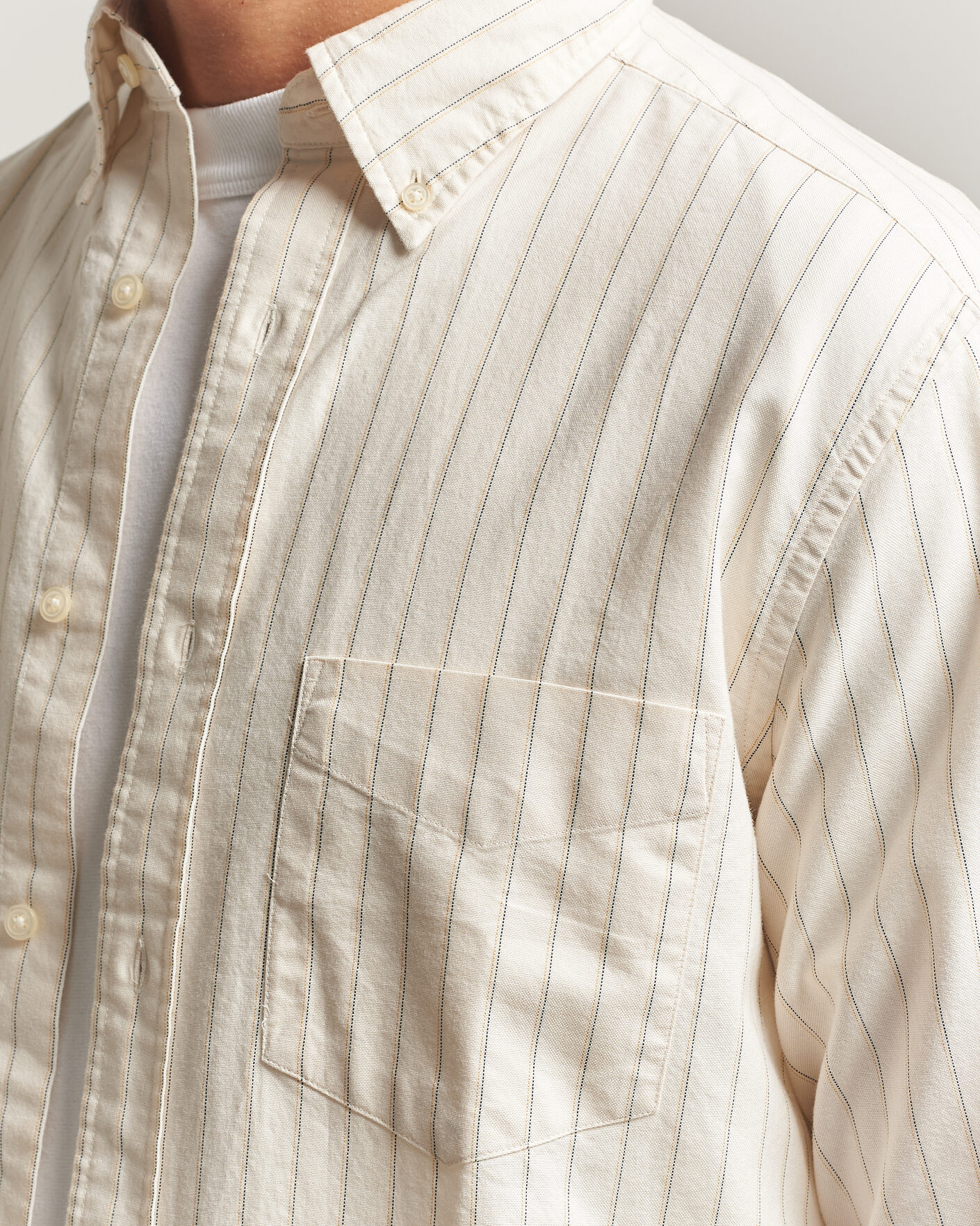 Uomini | Camicie | Gant | Regular Fit Archive Oxford Striped Shirt Cream