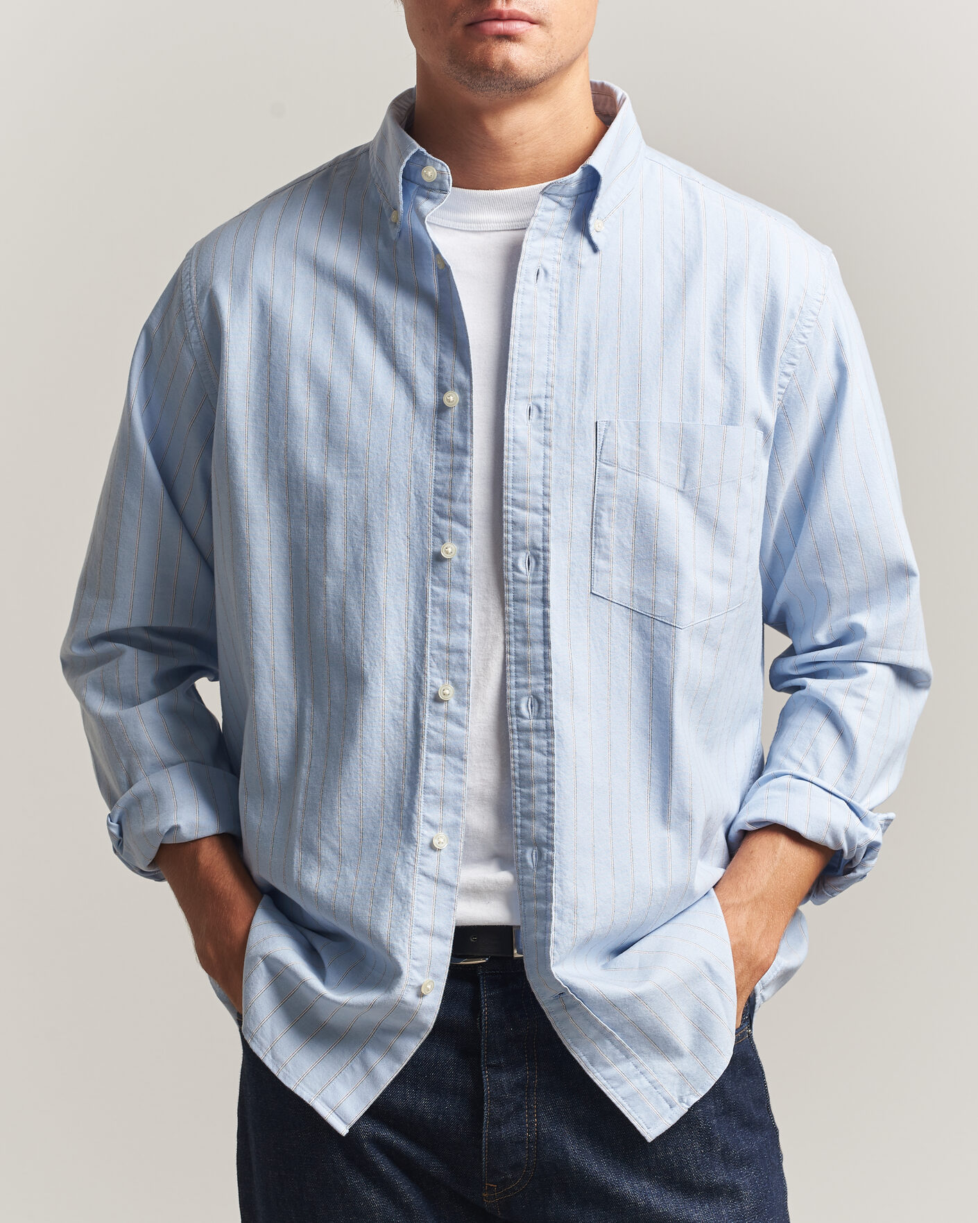 Uomini | Camicie | Gant | Regular Fit Archive Oxford Striped Shirt Clear Sky