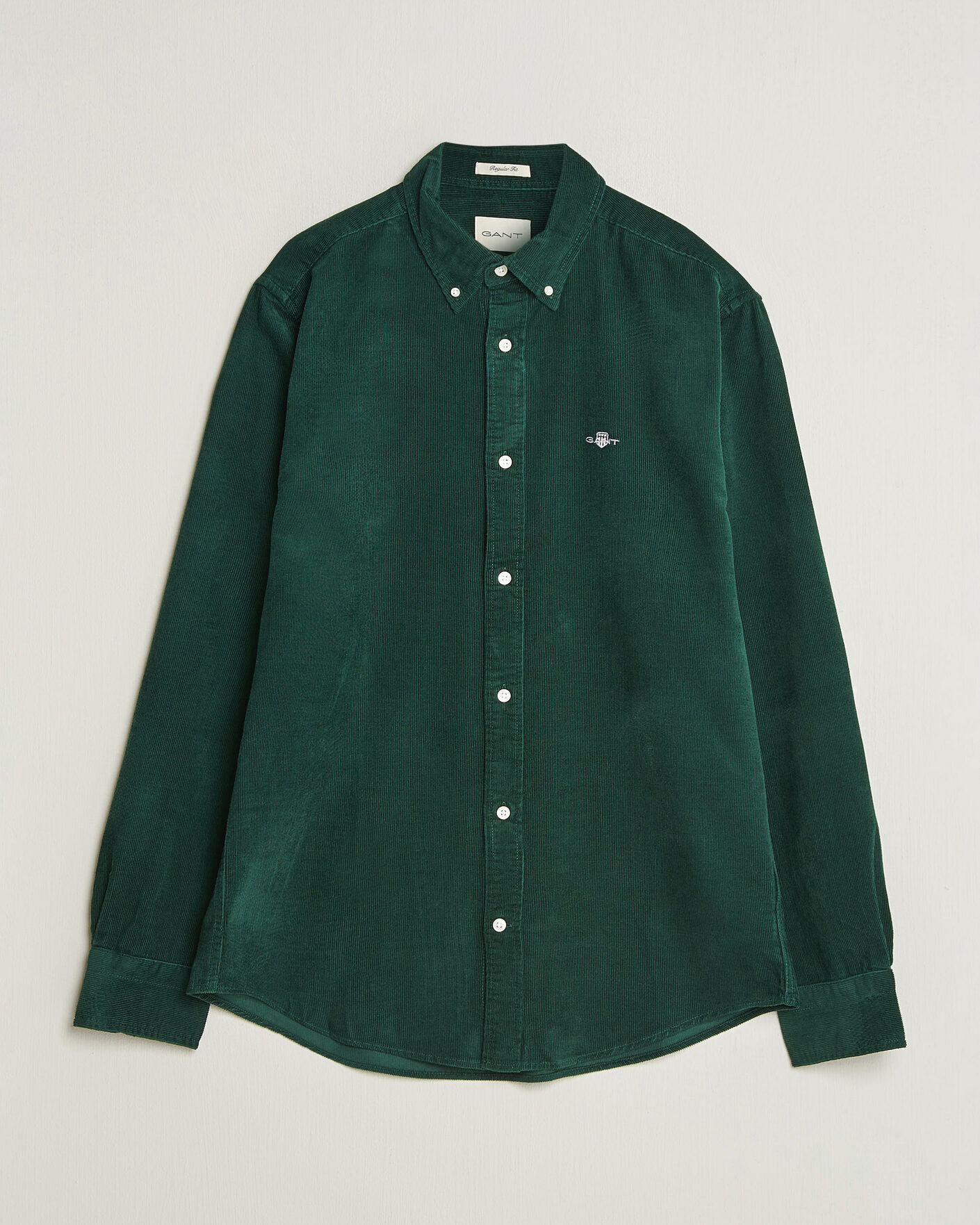 Uomini | Camicie | Gant | Regular Fit Corduroy Shirt Tartan Green