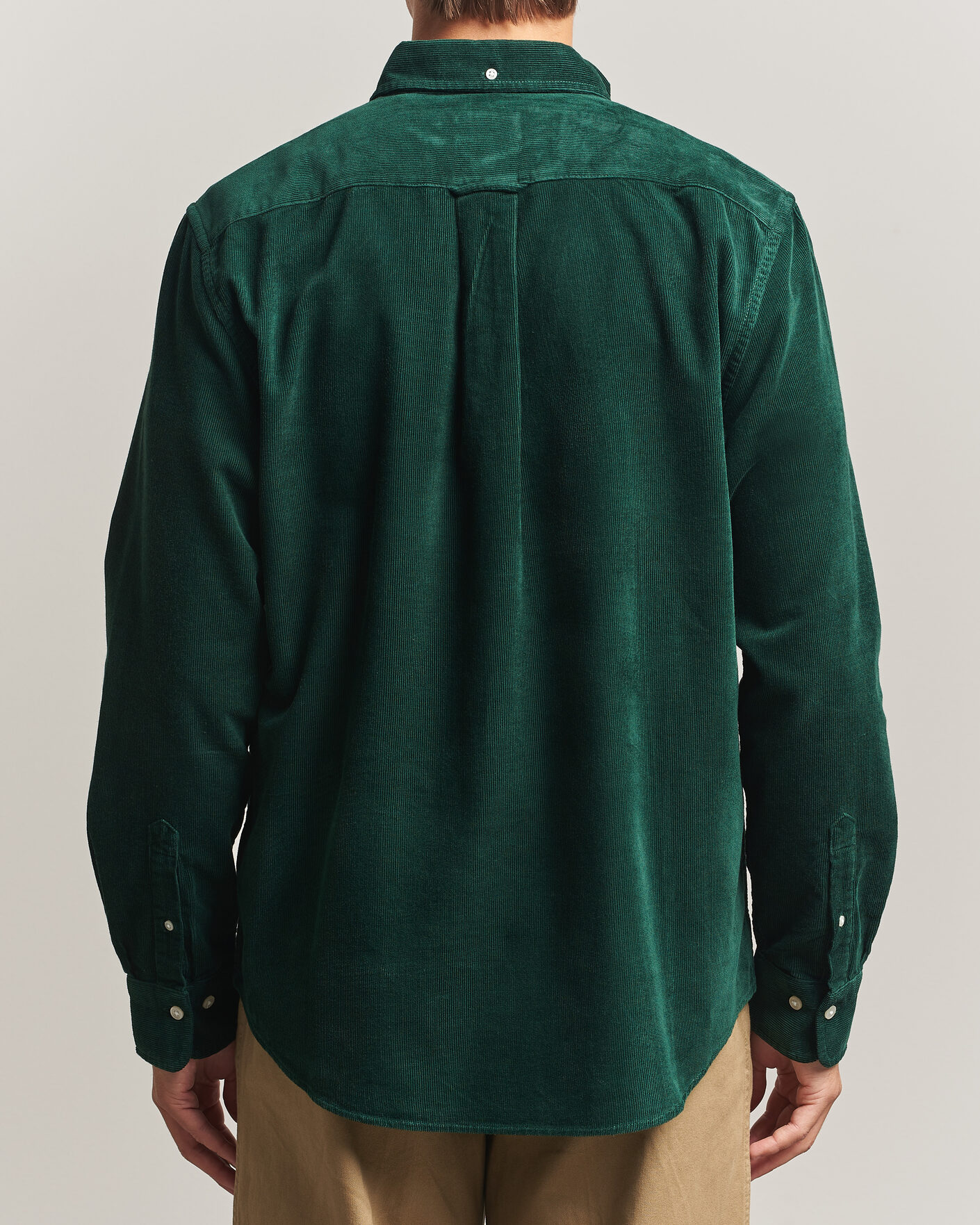 Uomini | Camicie | Gant | Regular Fit Corduroy Shirt Tartan Green