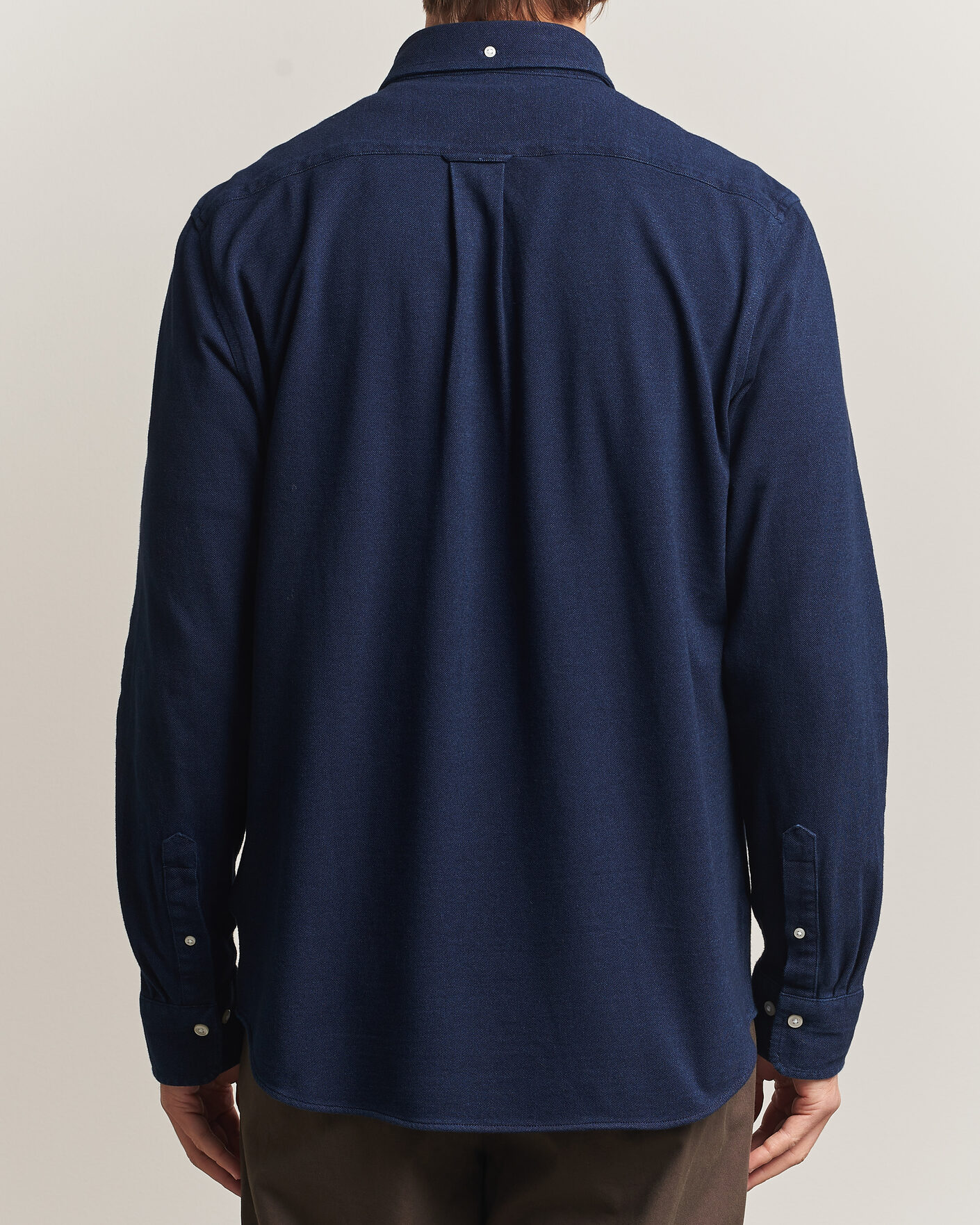 Uomini | Camicie | Gant | Regular Fit Indigo Jersey Pique Shirt Dark Blue