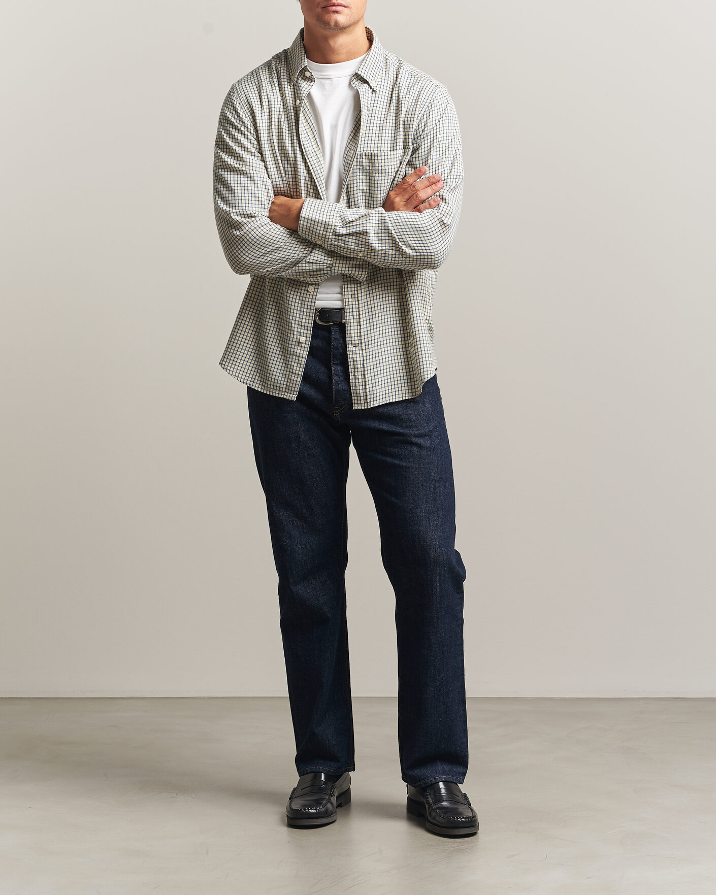 Uomini | Camicie | Gant | Regular Fit Windblown Flannel Checked Shirt Blue Horizon