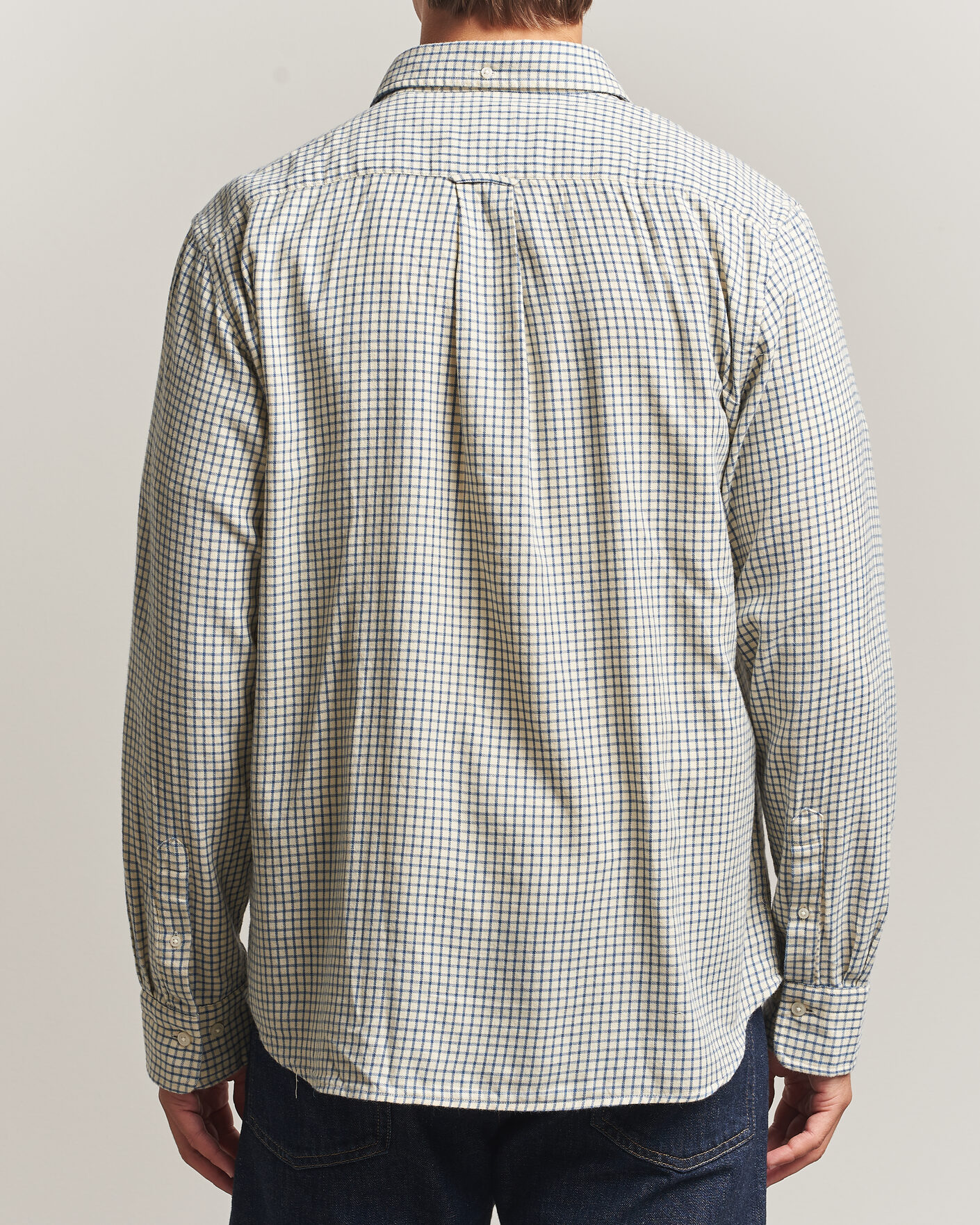 Uomini | Camicie | Gant | Regular Fit Windblown Flannel Checked Shirt Blue Horizon