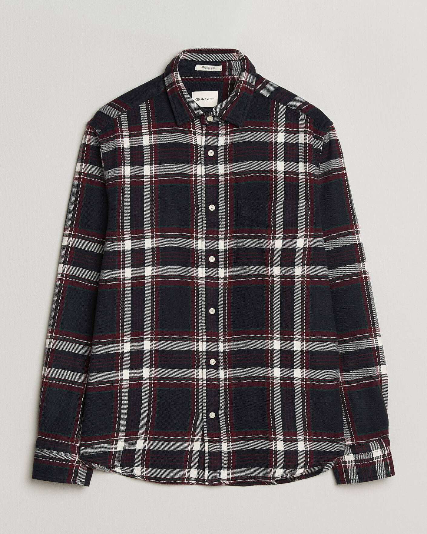 Uomini | Camicie | Gant | Regular Fit Flannel Checked Overshirt Evening Blue