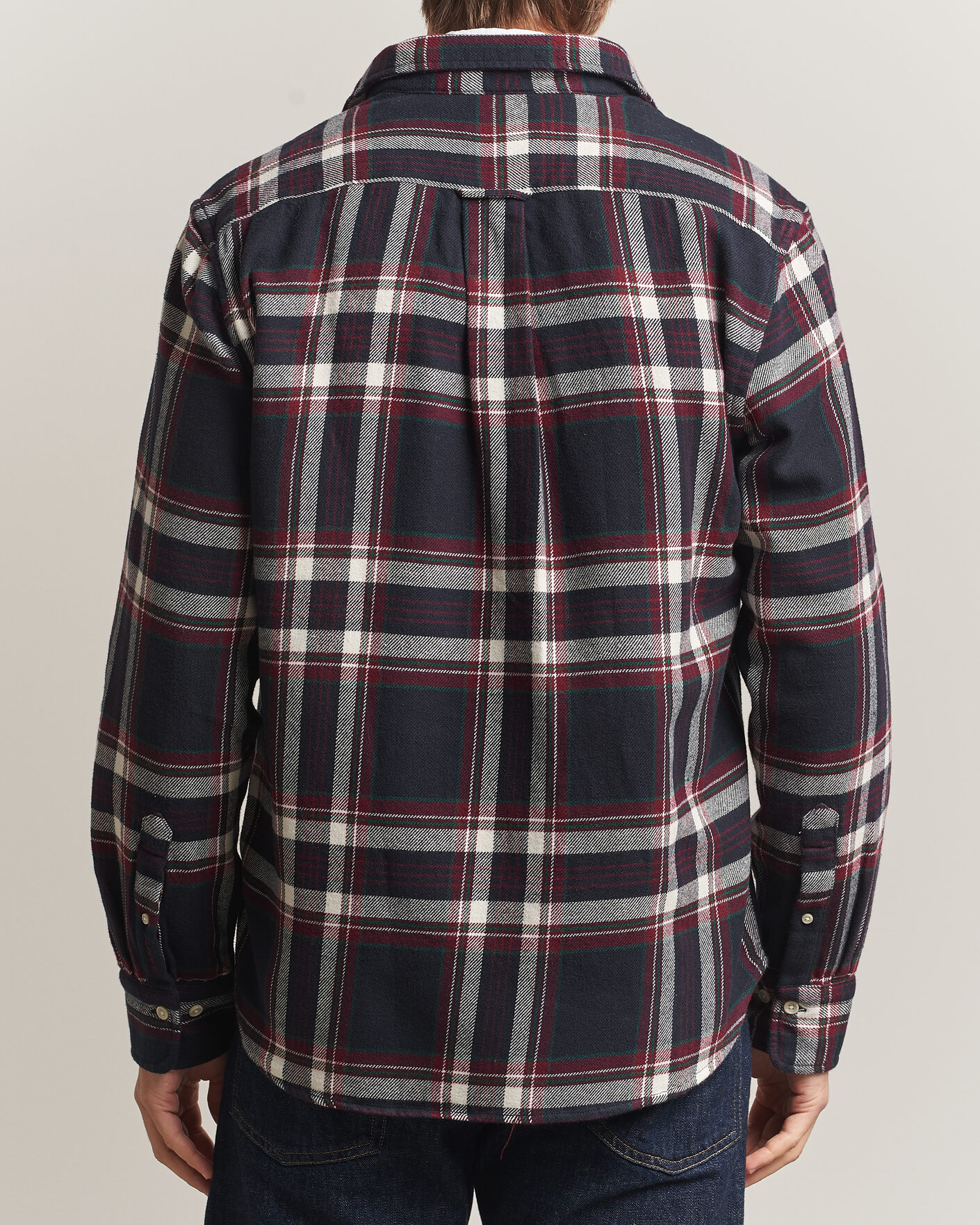 Uomini | Camicie | Gant | Regular Fit Flannel Checked Overshirt Evening Blue