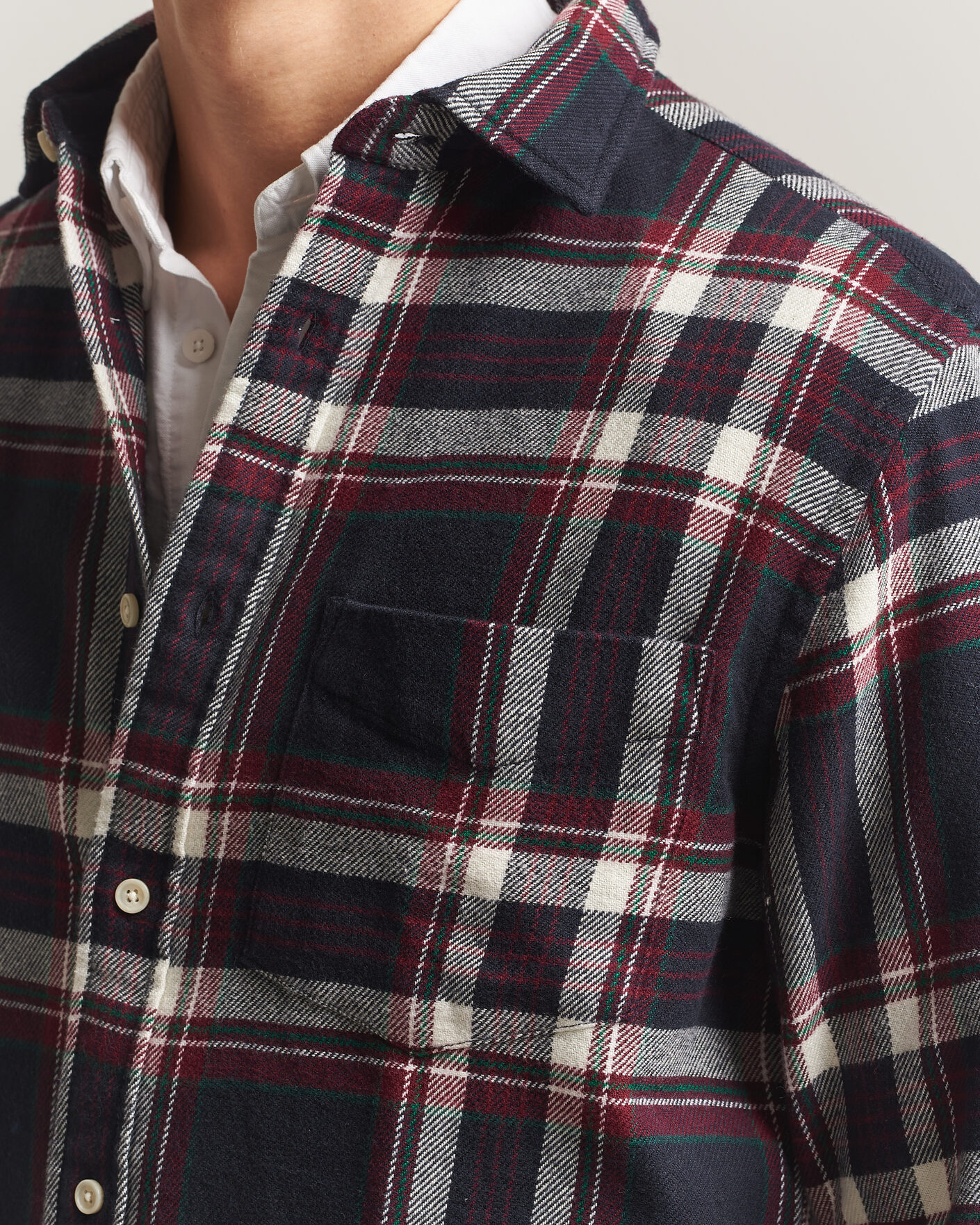Uomini | Camicie | Gant | Regular Fit Flannel Checked Overshirt Evening Blue