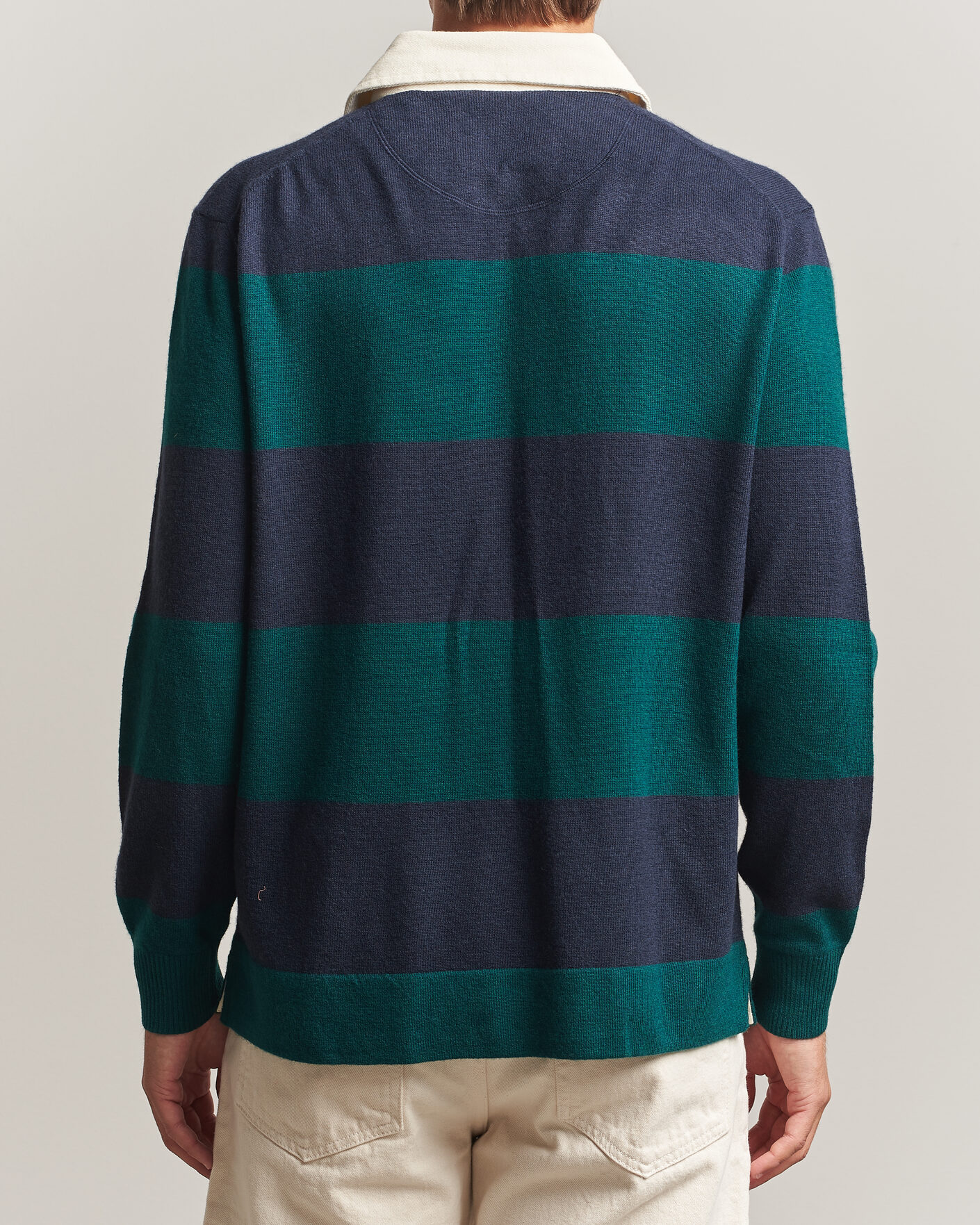 Uomini | Maglieria | Gant | Lambswool Barstriped Rugger Dark Emerald