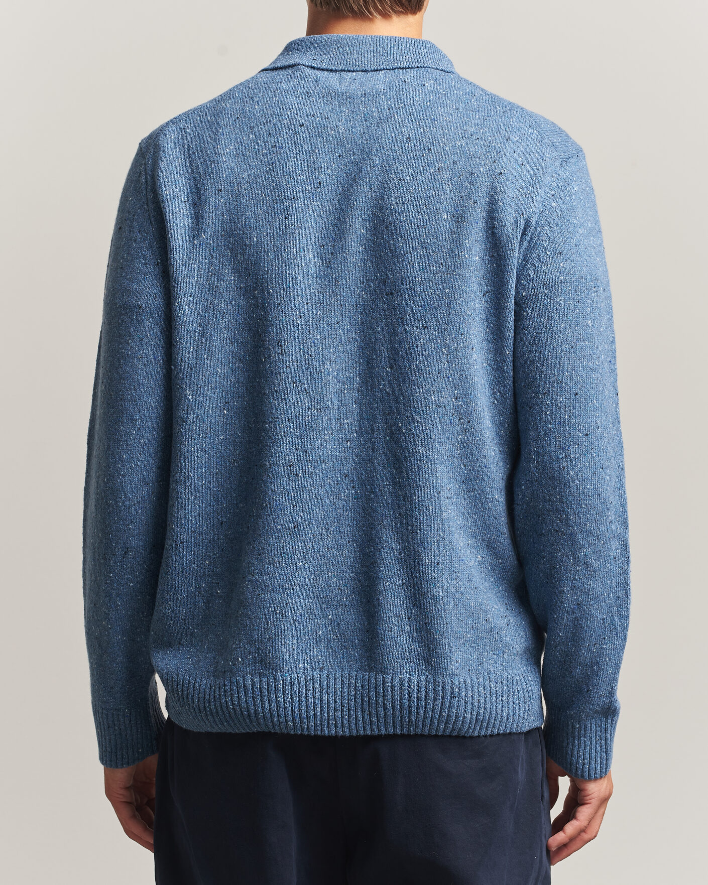 Uomini | Maglieria | Gant | Neps Wool Polo Blue Horizon