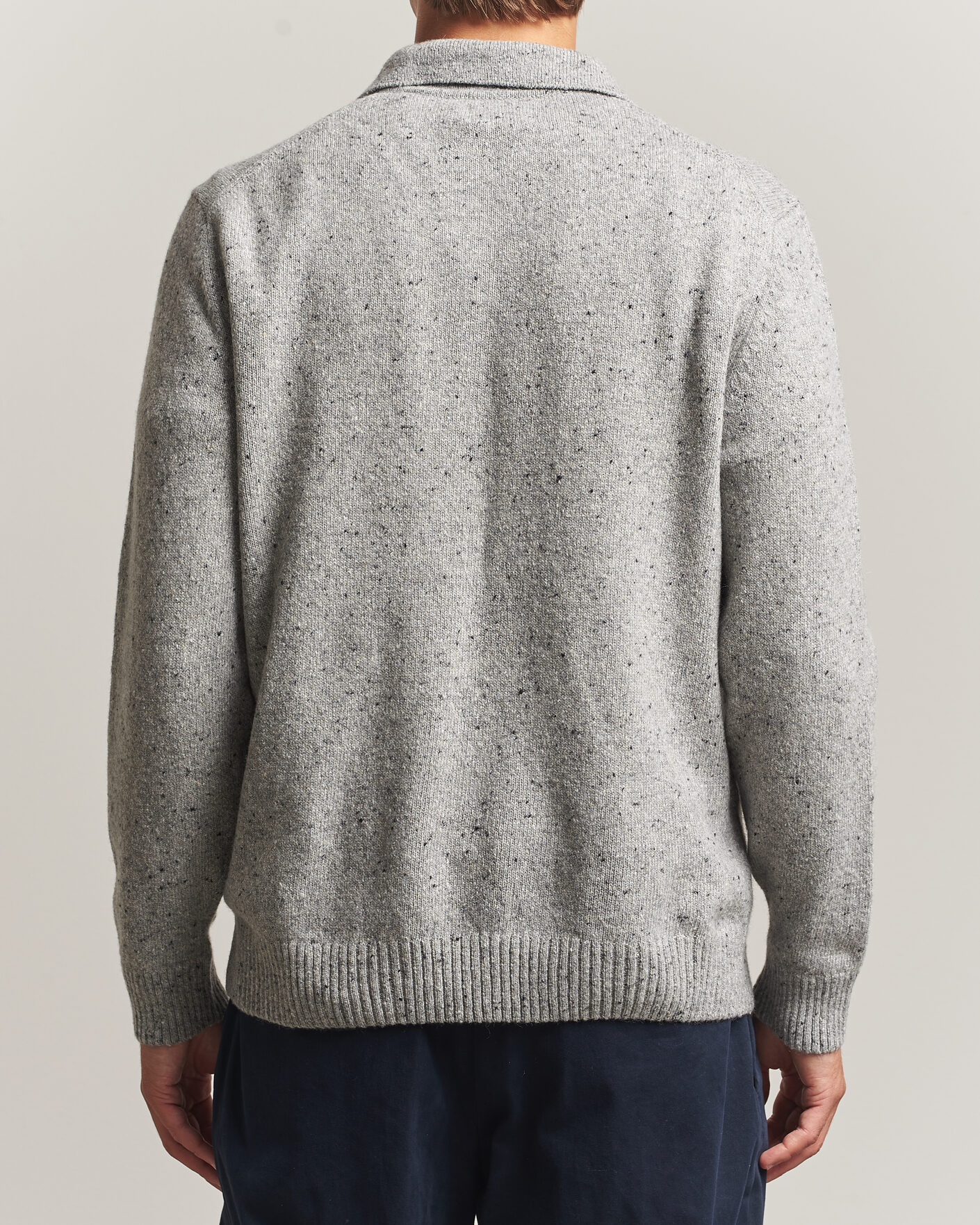 Uomini | Maglieria | Gant | Neps Wool Polo Grey Melange