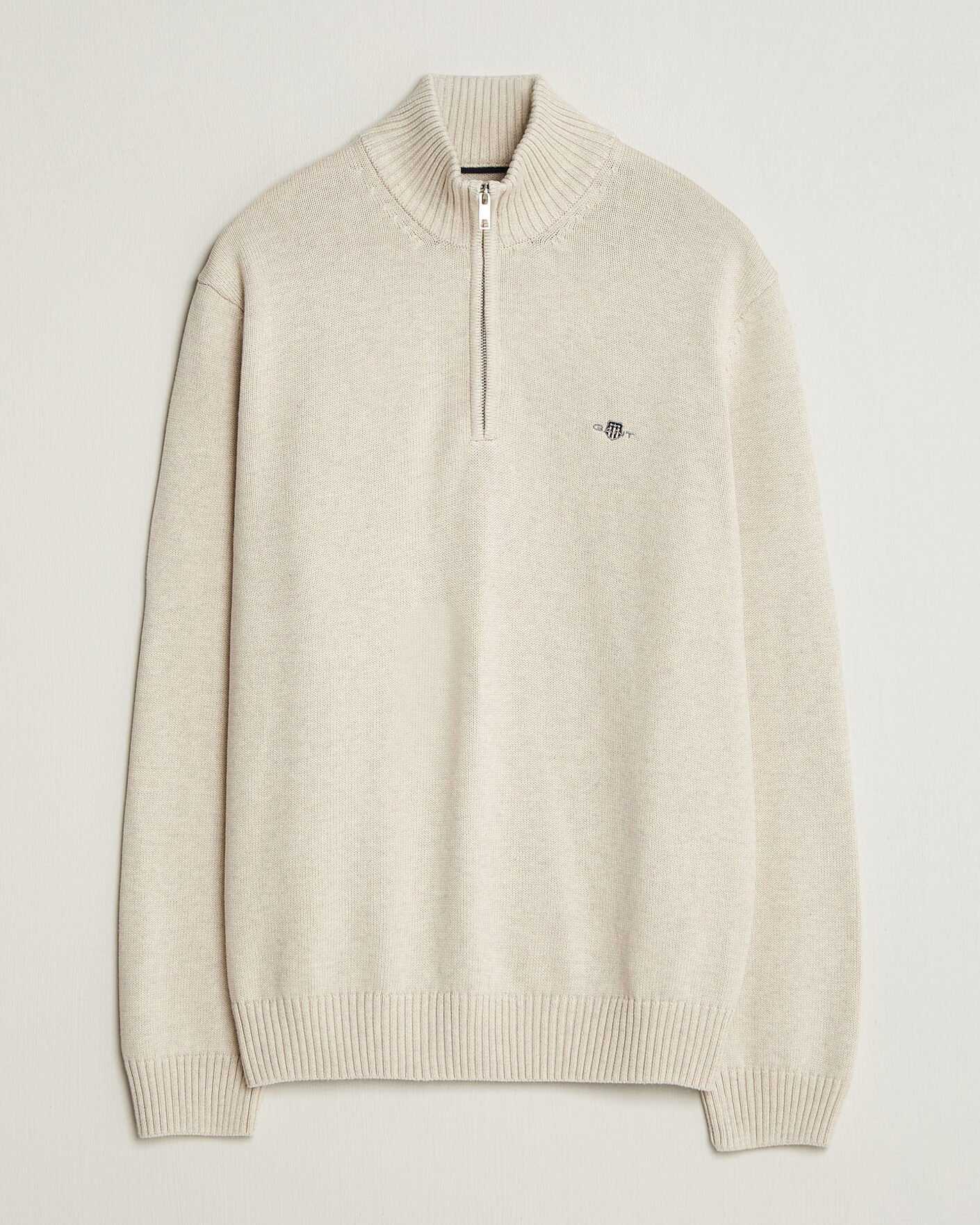 Uomini | Maglieria | Gant | Casual Cotton Half Zip Seed Melange