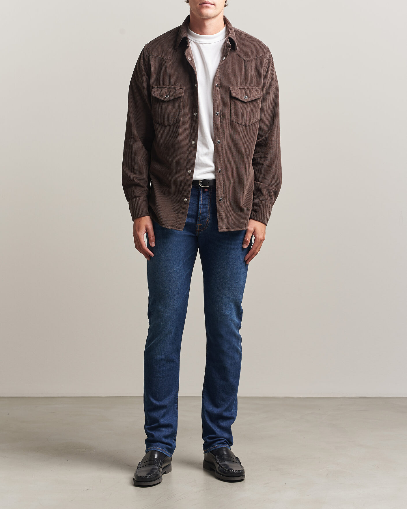 Uomini | Camicie | Jacob Cohën | Cord Pocket Overshirt Brown