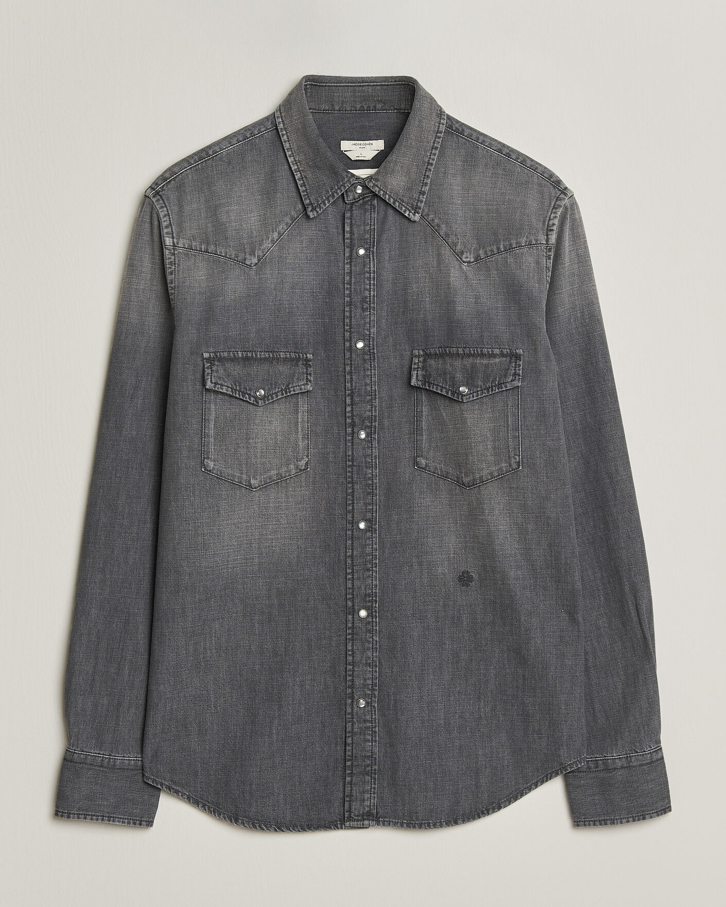 Uomini | Camicie | Jacob Cohën | Denim Western Pocket Overshirt Grey