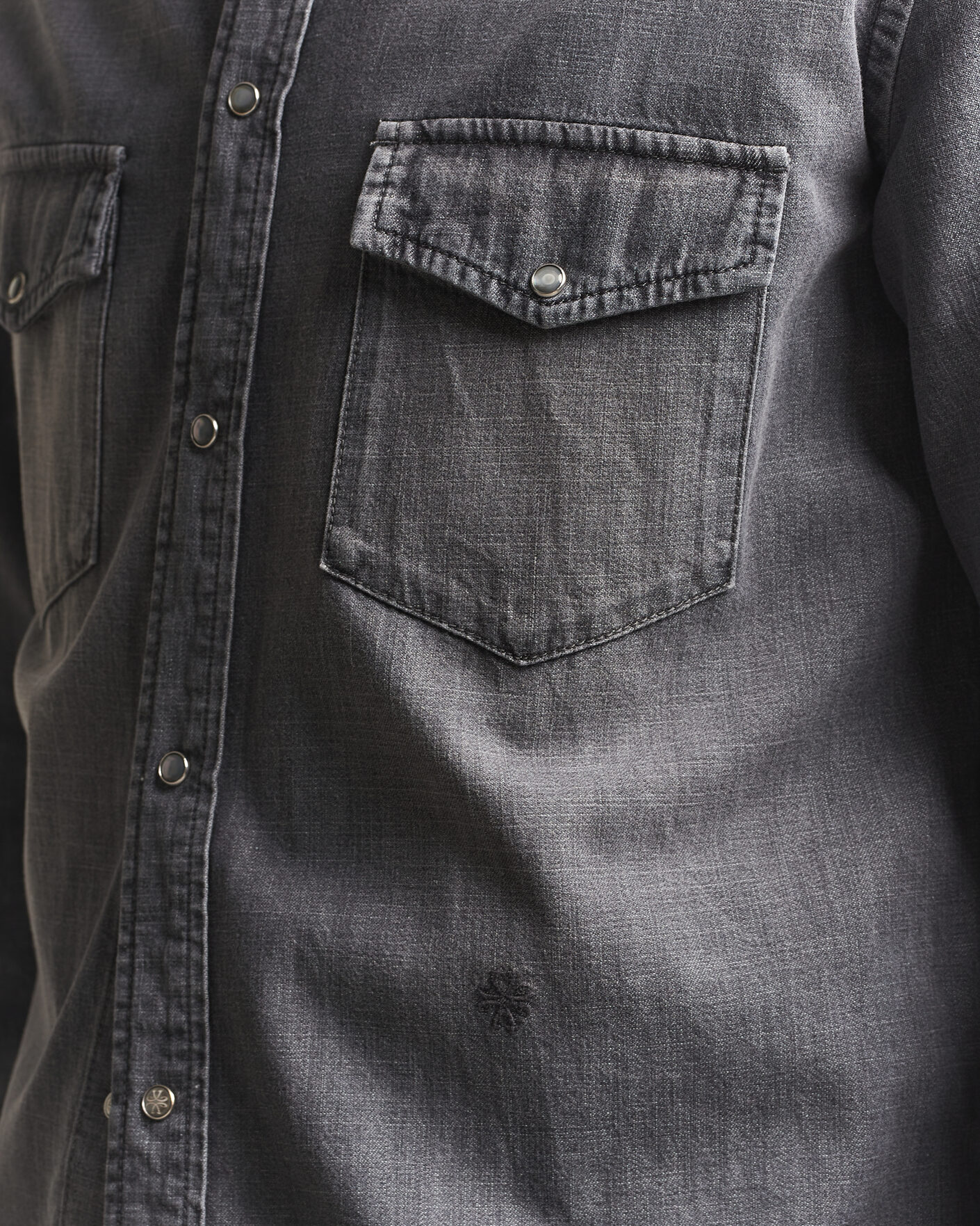 Uomini | Camicie | Jacob Cohën | Denim Western Pocket Overshirt Grey