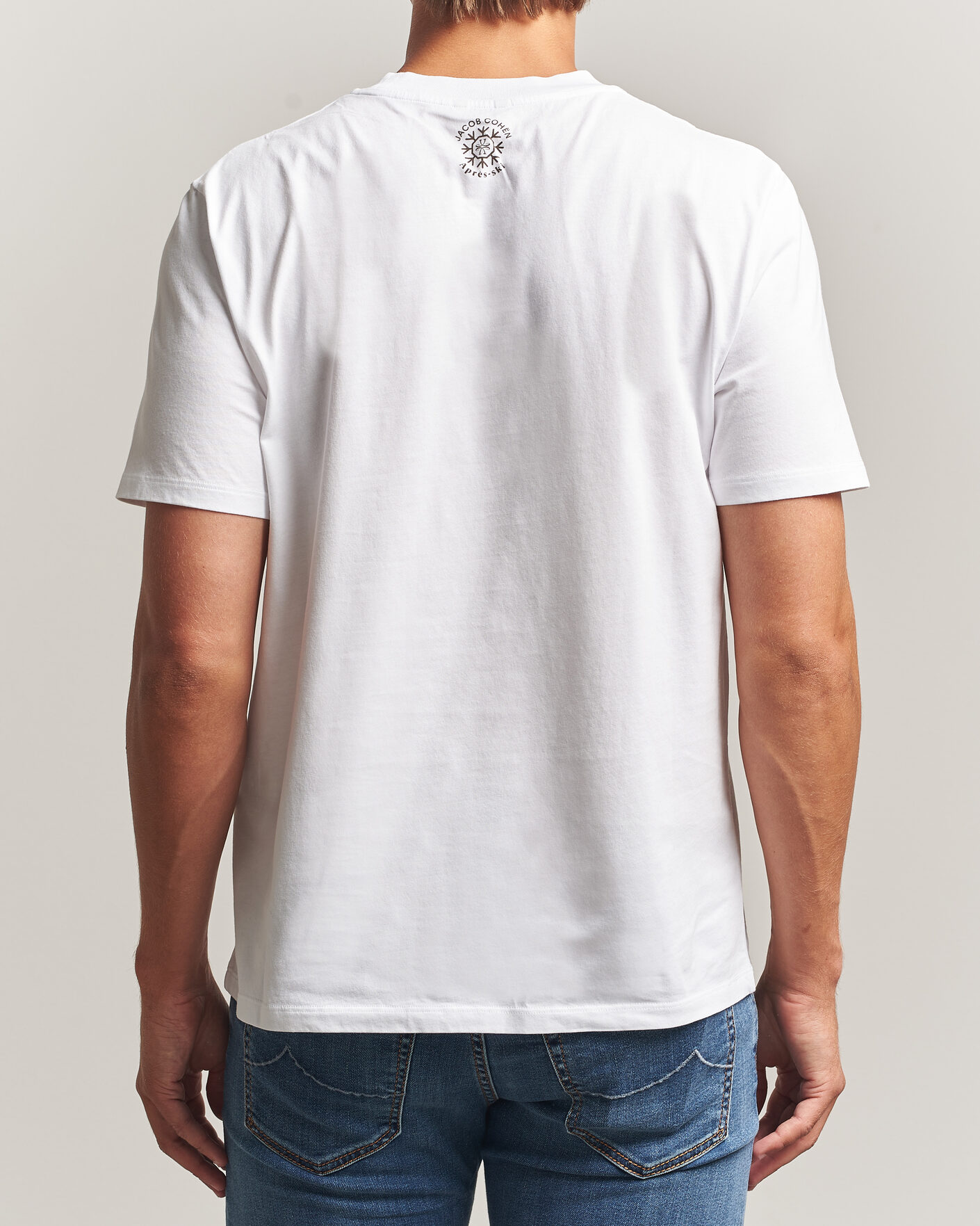 Uomini | T-shirt | Jacob Cohën | Apres Ski Printed T-Shirt White