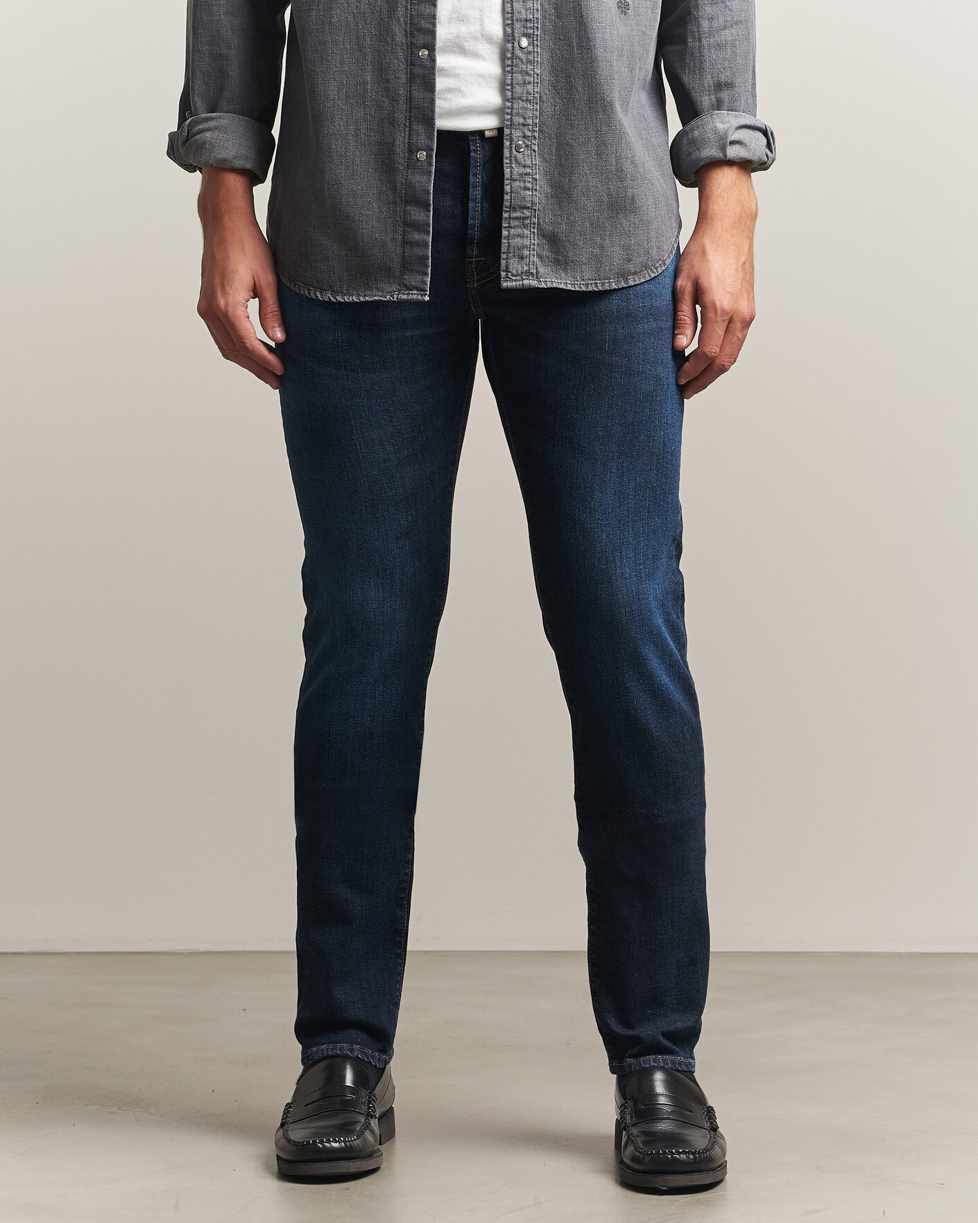 Uomini | Jeans | Jacob Cohën | Bard Slim Fit Apres Ski Patch Stretch Jeans Blue
