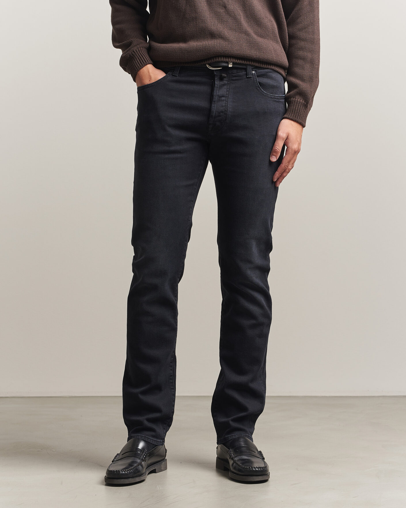 Uomini | Jeans | Jacob Cohën | Bard Slim Fit Stretch Jeans Washed Black