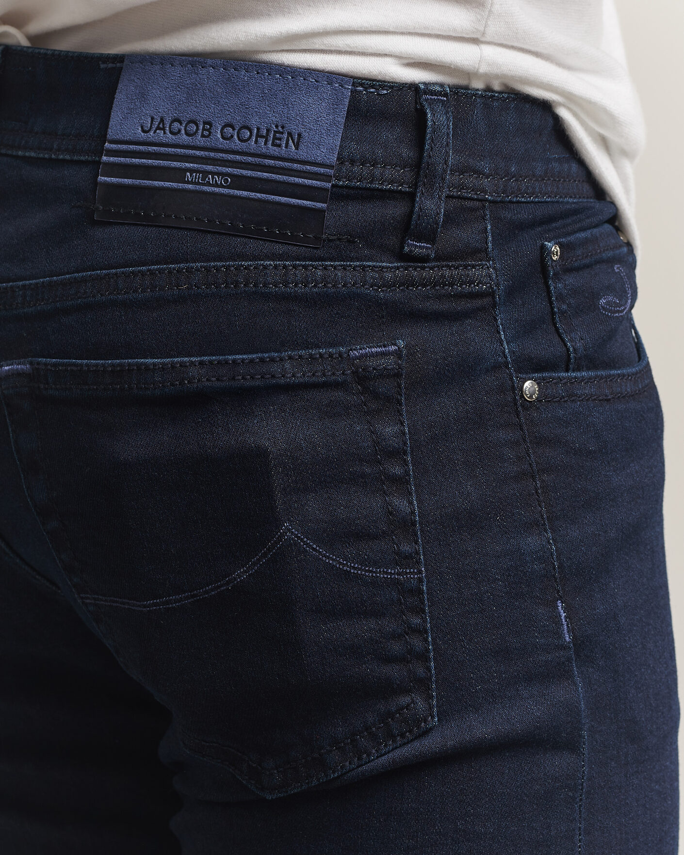 Uomini | Jeans | Jacob Cohën | Bard Slim Fit Stretch Jeans Overdyed Blue