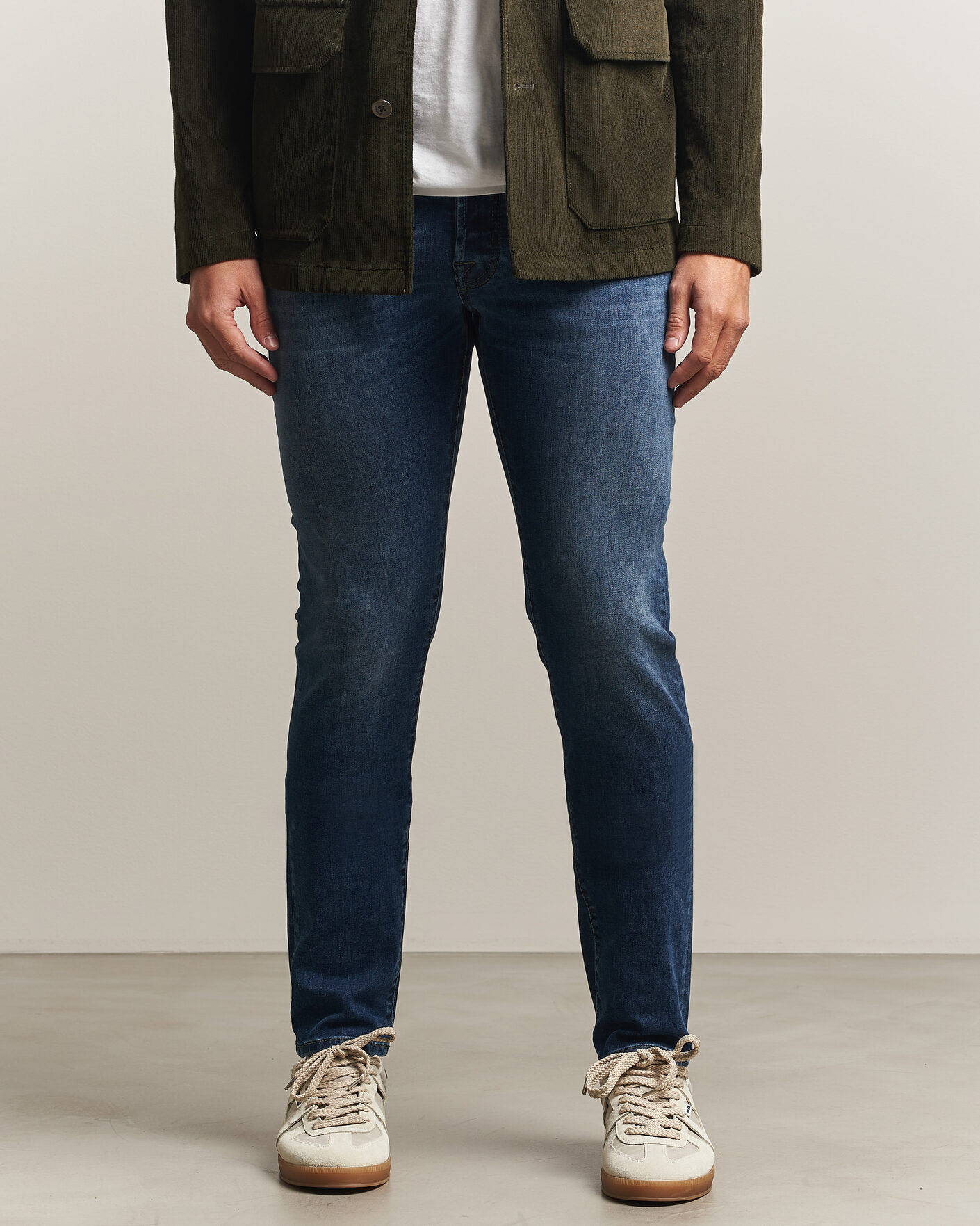 Uomini | Jeans | Jacob Cohën | Bard Slim Fit Stretch Jeans Mid Blue