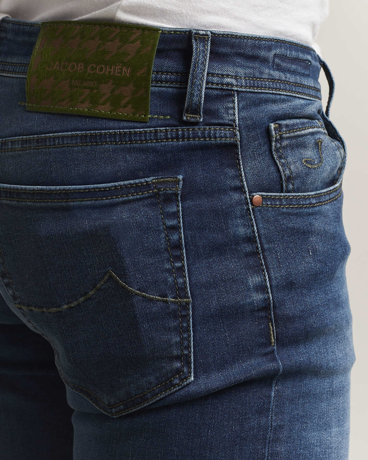 Uomini | Jeans | Jacob Cohën | Bard Slim Fit Stretch Jeans Mid Blue