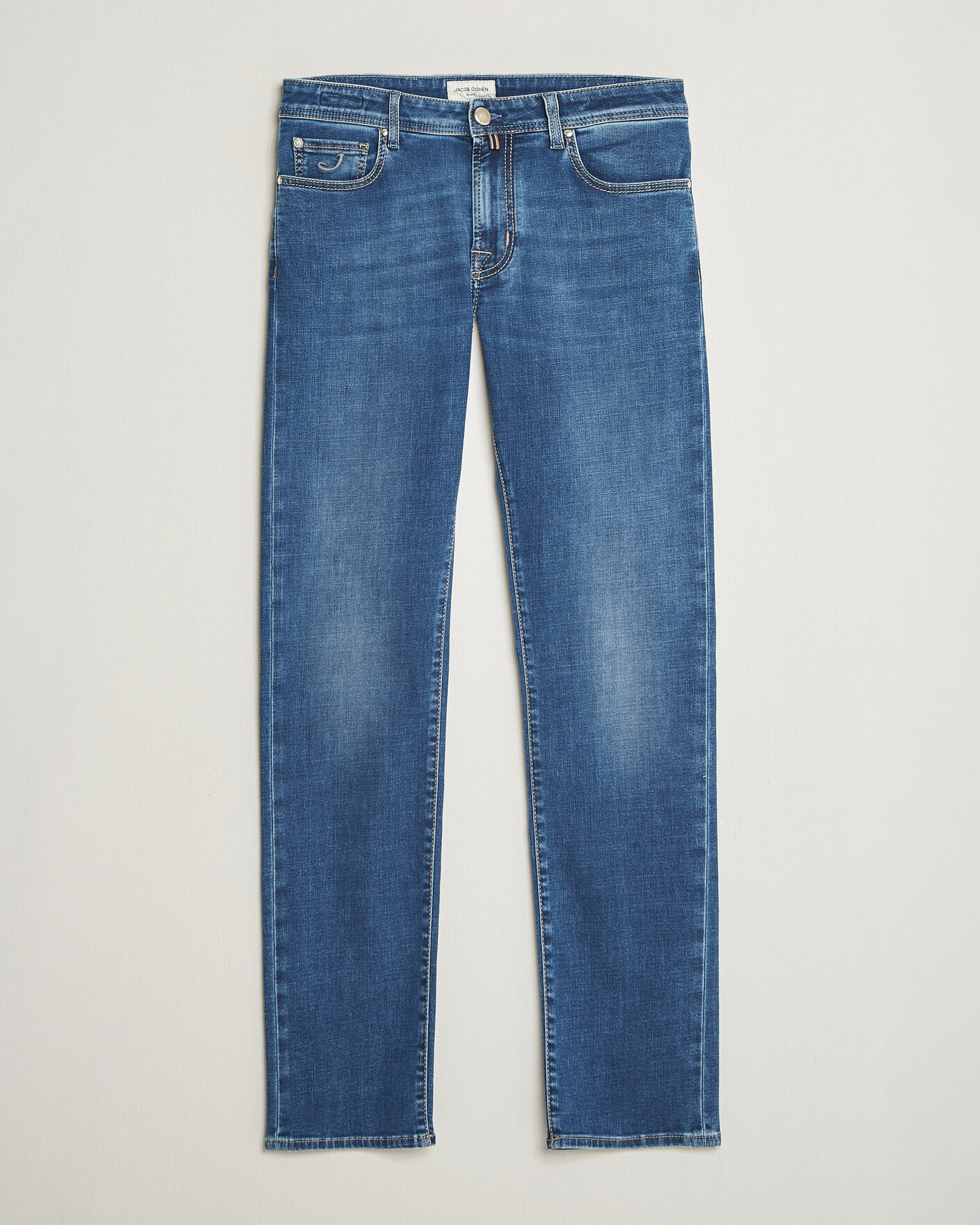 Uomini | Jeans | Jacob Cohën | Bard Fast Slim Fit Stretch Jeans Mid Blue