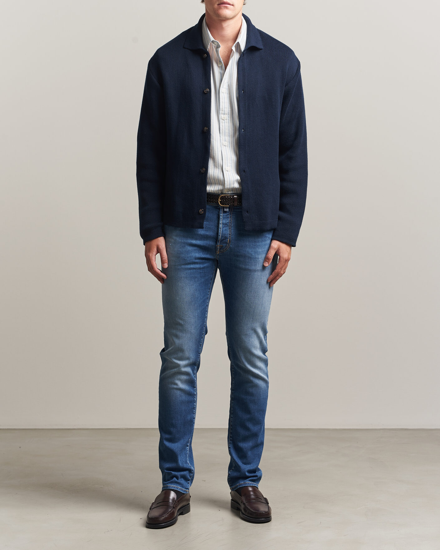 Uomini | Jeans | Jacob Cohën | Bard Slim Fit Stretch Jeans Light Blue