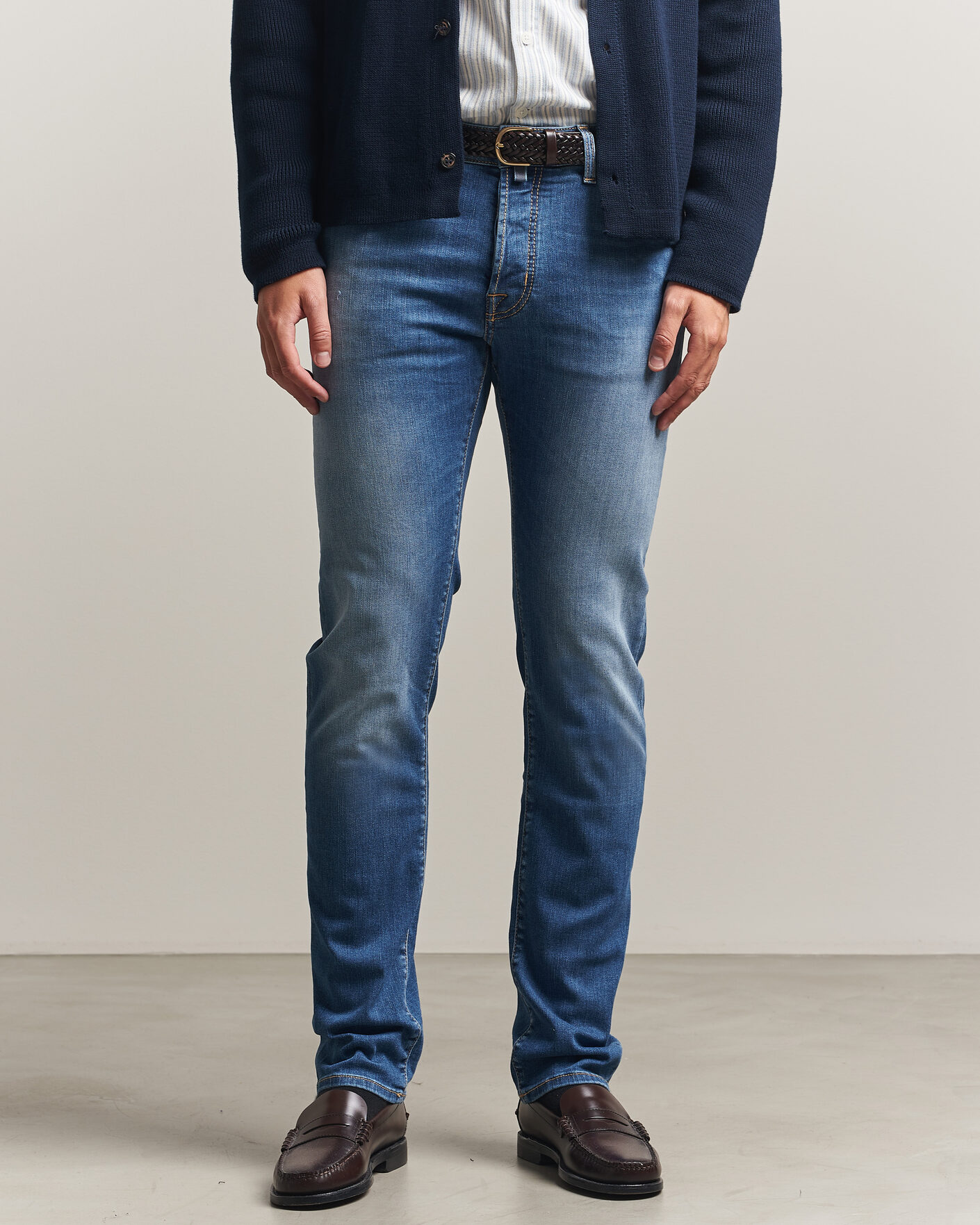 Uomini | Jeans | Jacob Cohën | Bard Slim Fit Stretch Jeans Light Blue