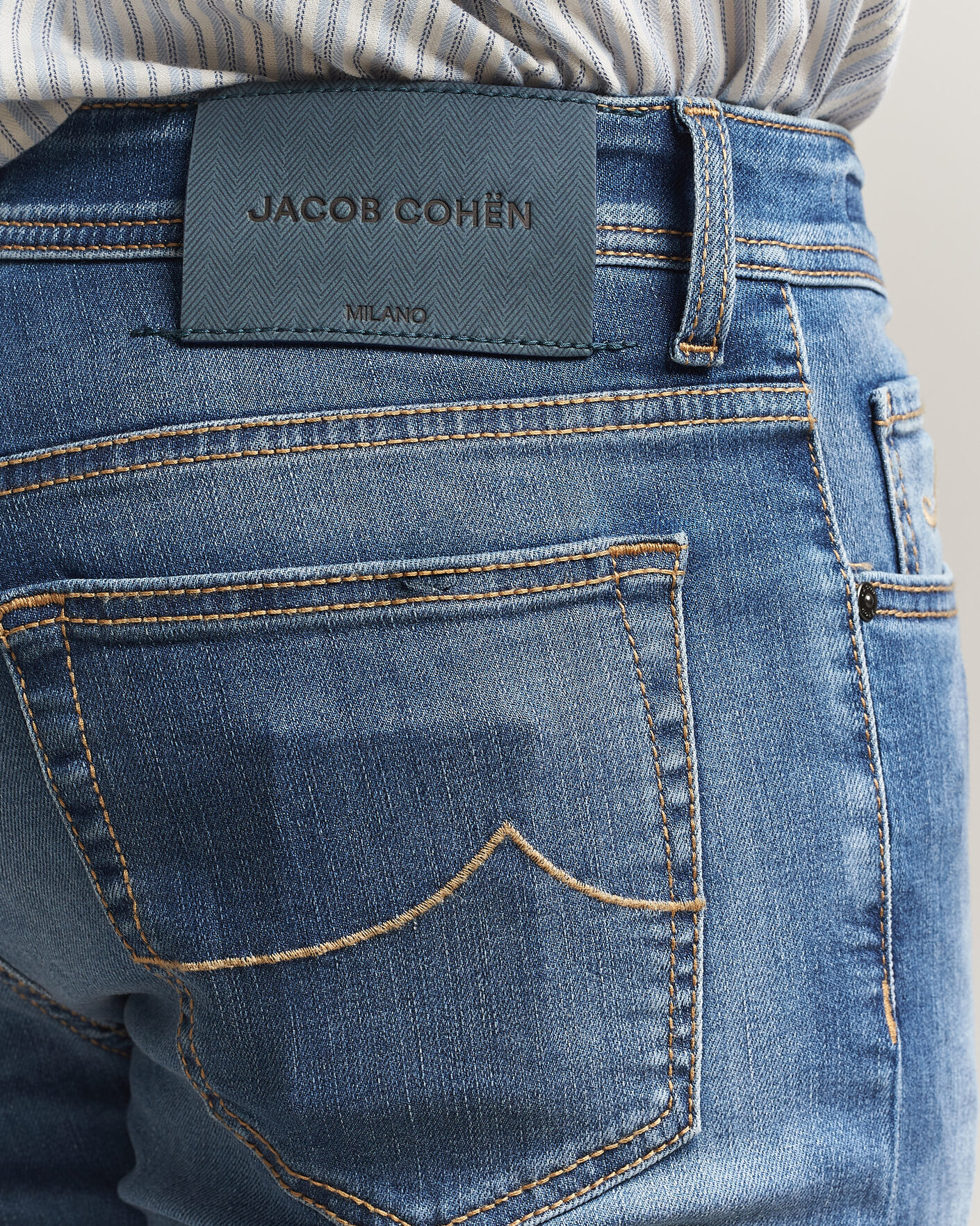 Uomini | Jeans | Jacob Cohën | Bard Slim Fit Stretch Jeans Light Blue