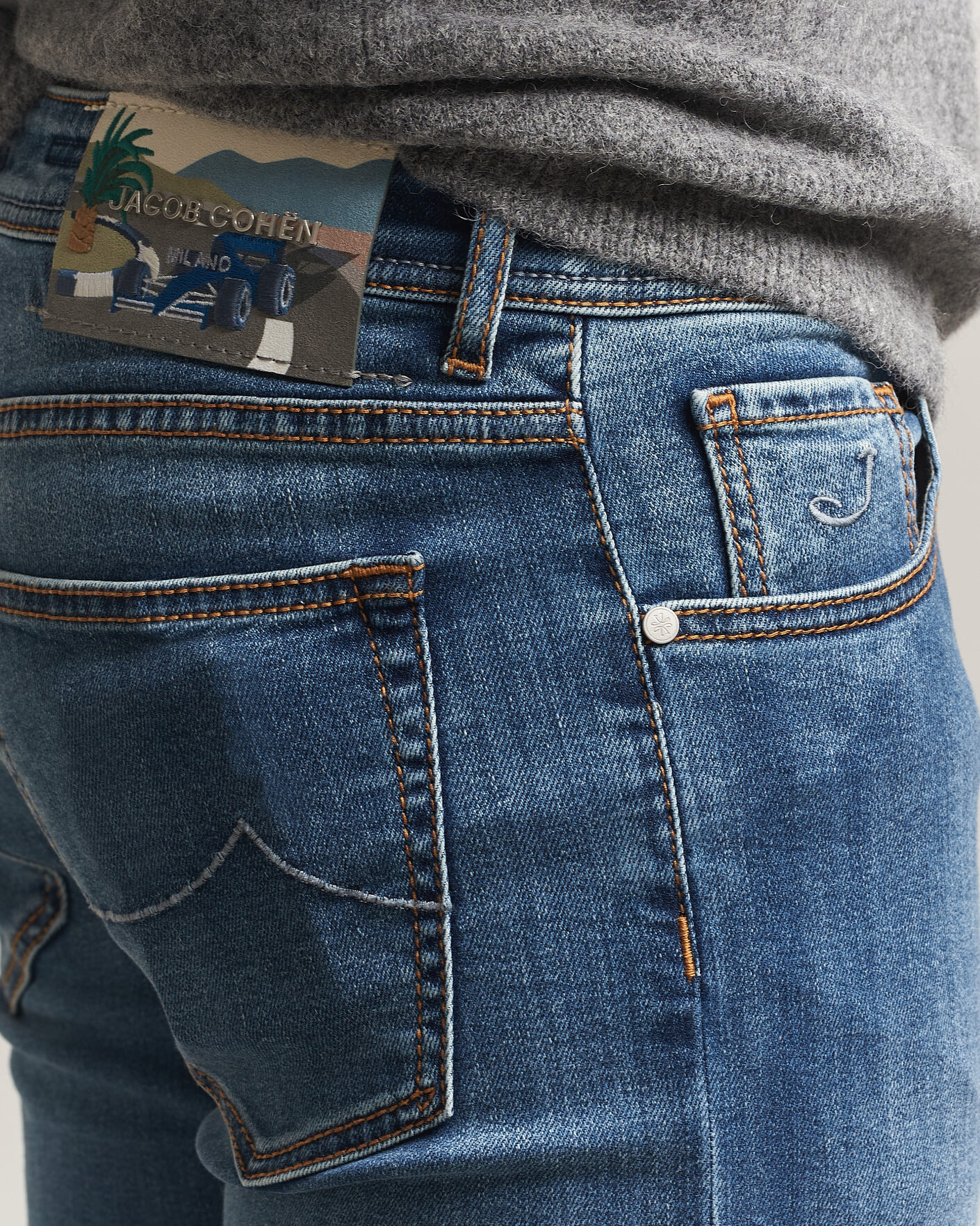 Uomini | Jeans | Jacob Cohën | Nick F1 Slim Fit Stretch Jeans Light Blue