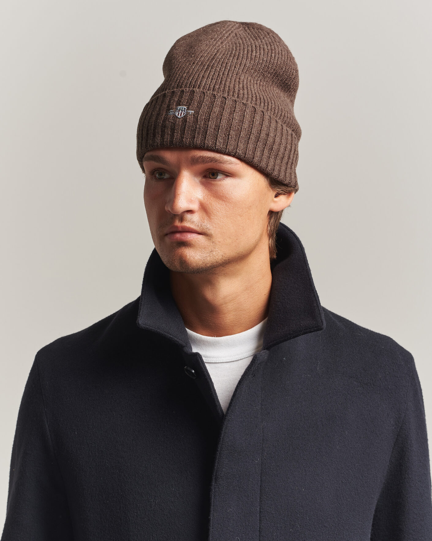 Uomini | Berretti | Gant | Wool Beanie Shadow Brown