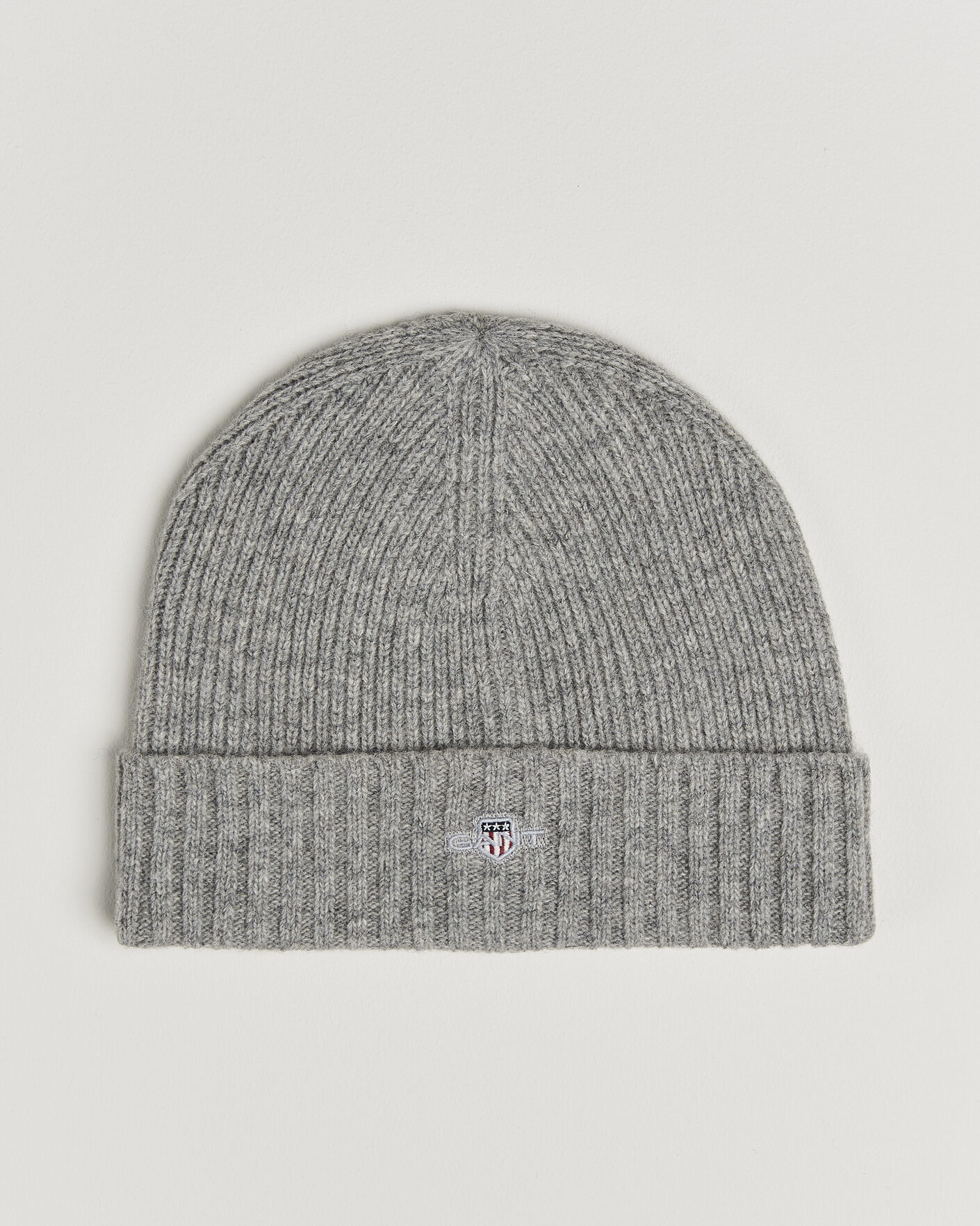 Uomini | Berretti | Gant | Wool Beanie Grey Melange