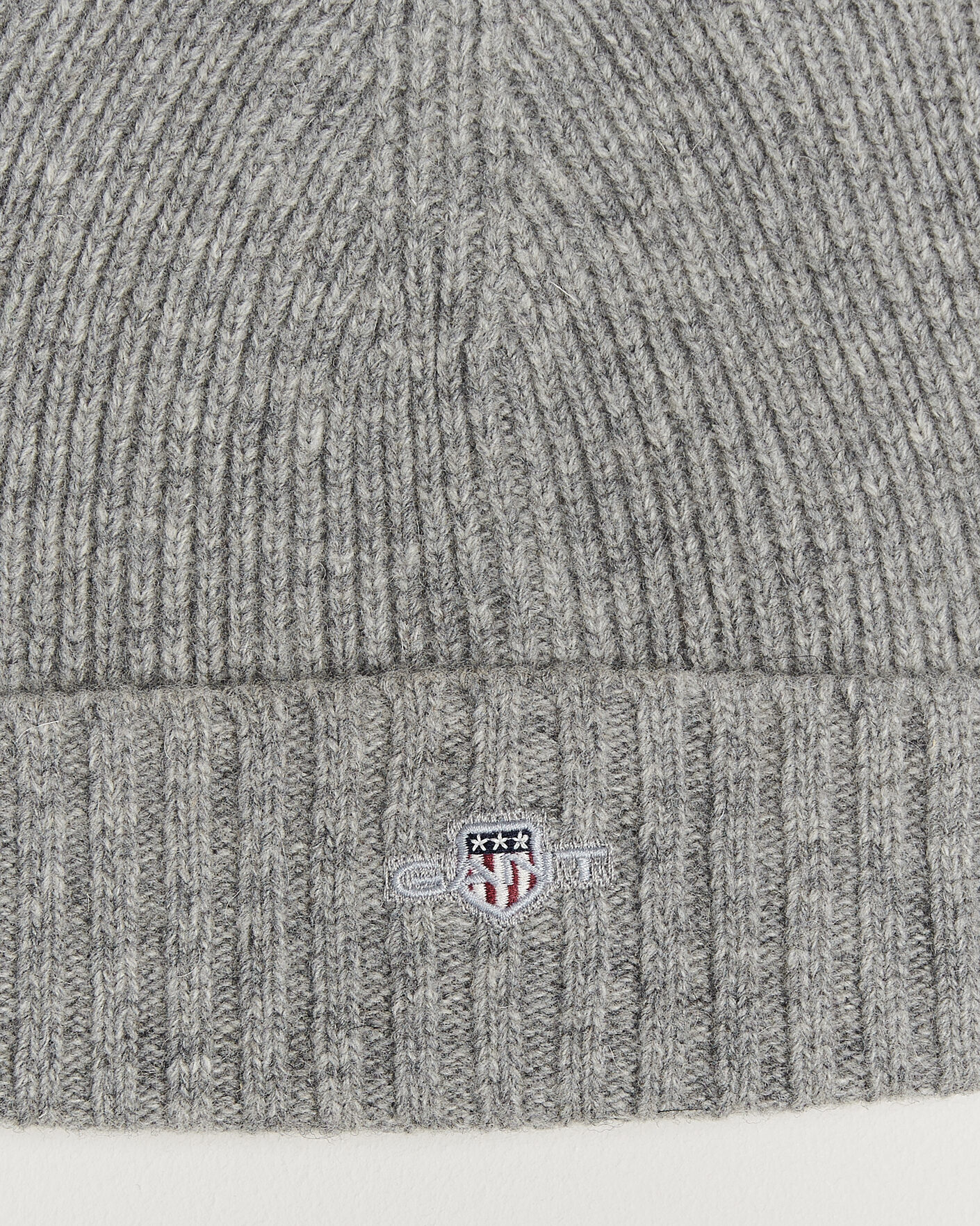 Uomini | Berretti | Gant | Wool Beanie Grey Melange