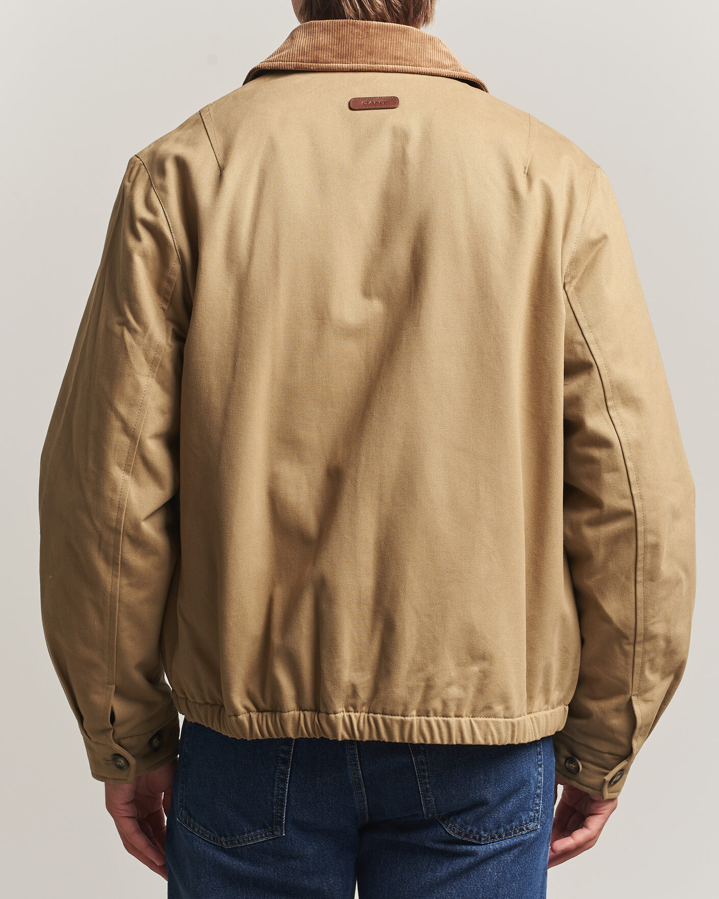 Uomini | Giacche | Gant | Moleskin Harrington Jacket Light Taupe