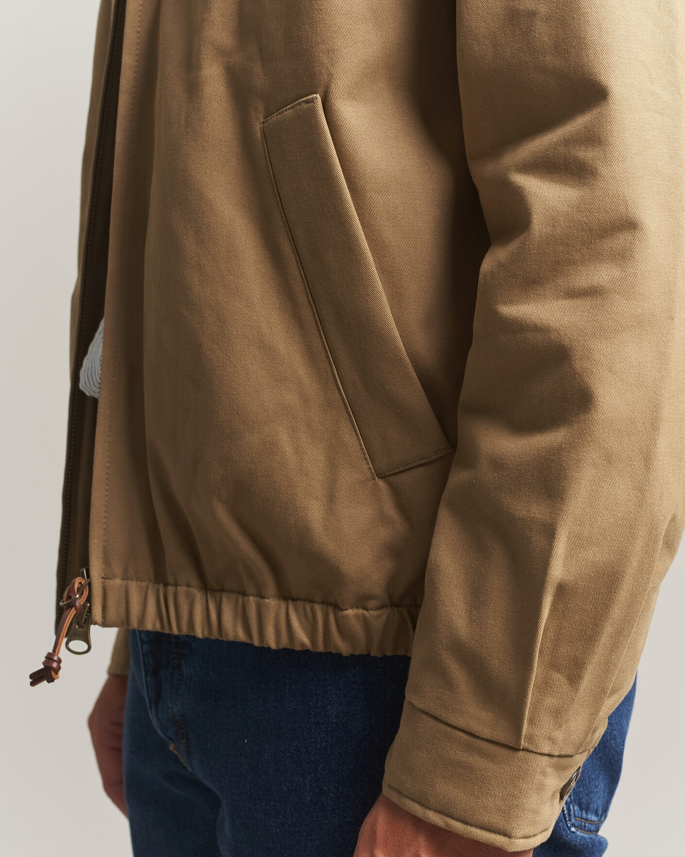 Uomini | Giacche | Gant | Moleskin Harrington Jacket Light Taupe